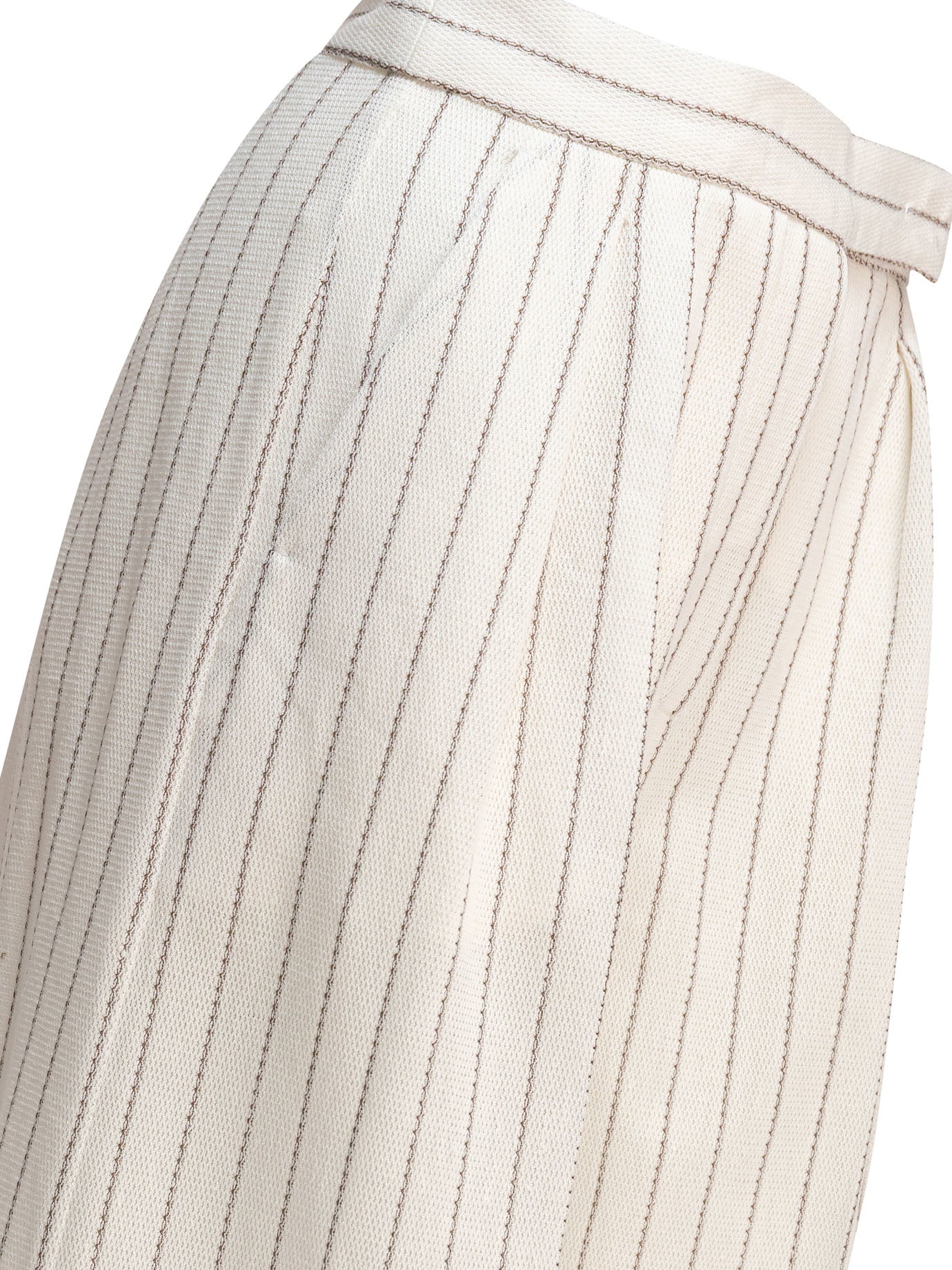 MAX MARA Elegant Wide-Leg Trousers - High Rise & Pinstripe Design