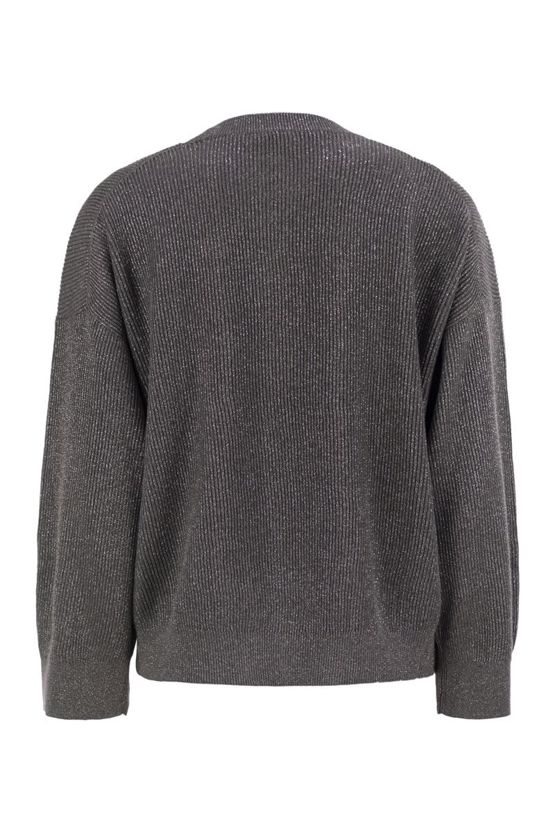 BRUNELLO CUCINELLI Cotton and Viscose Rib Sweater