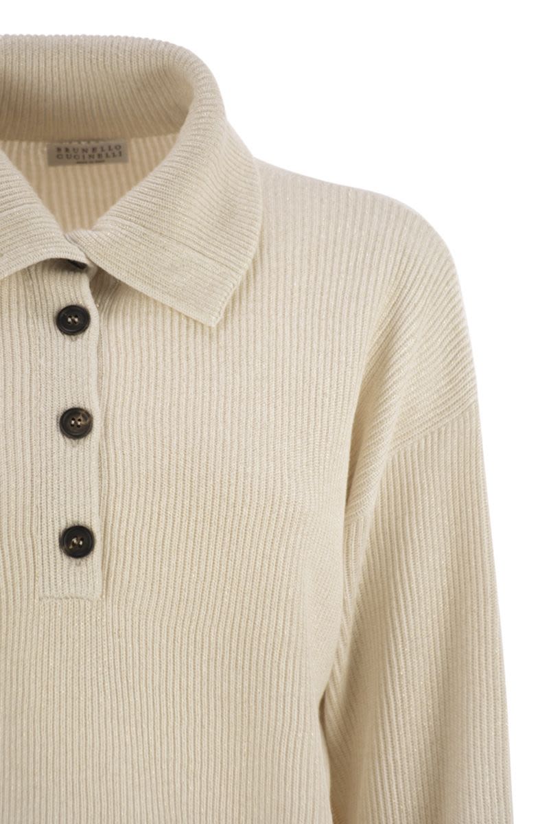 BRUNELLO CUCINELLI High Collar Rib Knit Sweater