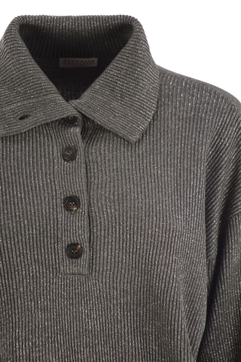 BRUNELLO CUCINELLI Rib Knit High Collar Sweater