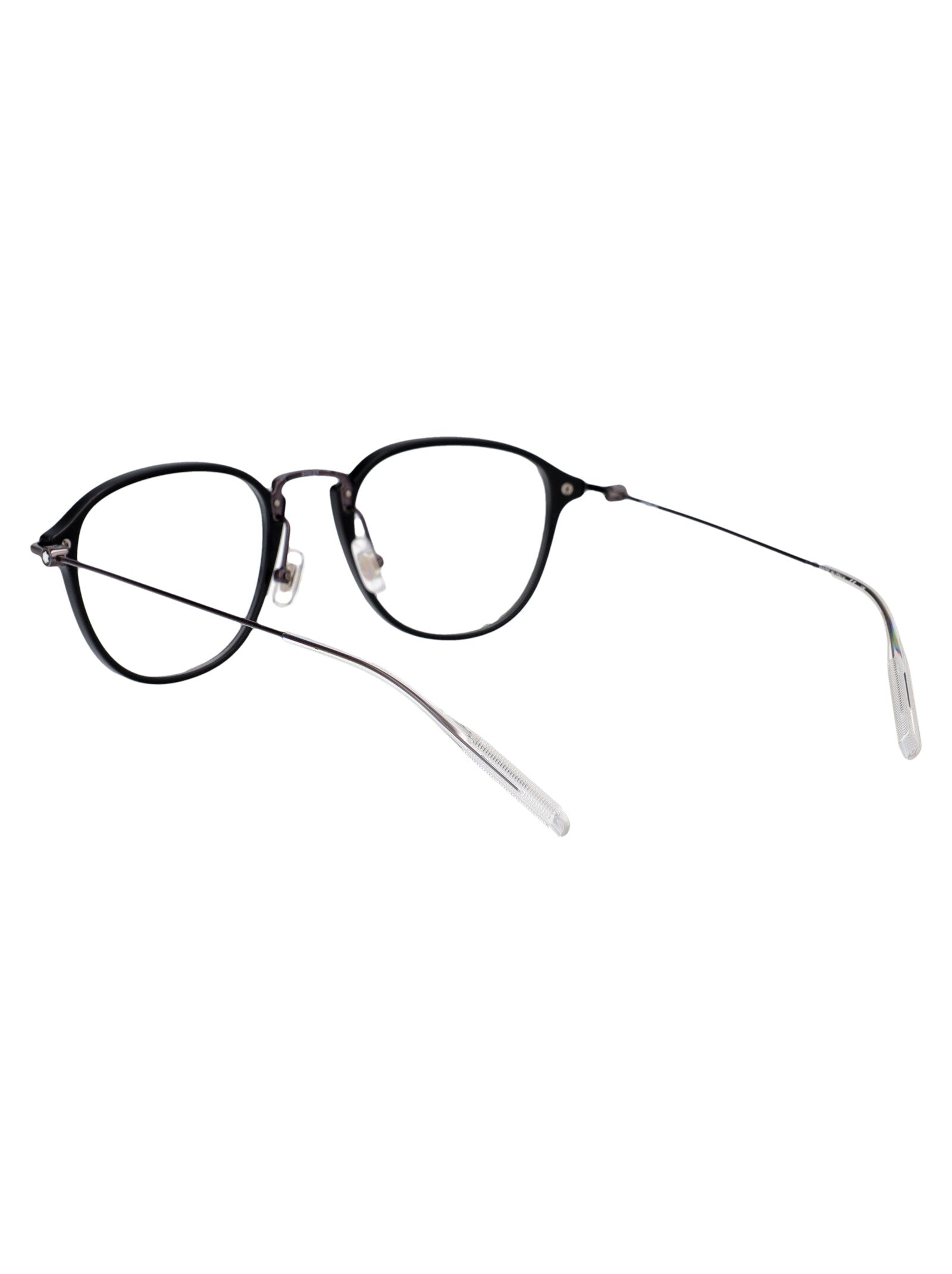 MONTBLANC Elegant Ruthenium-Transparent Metal Optical Glasses for Women
