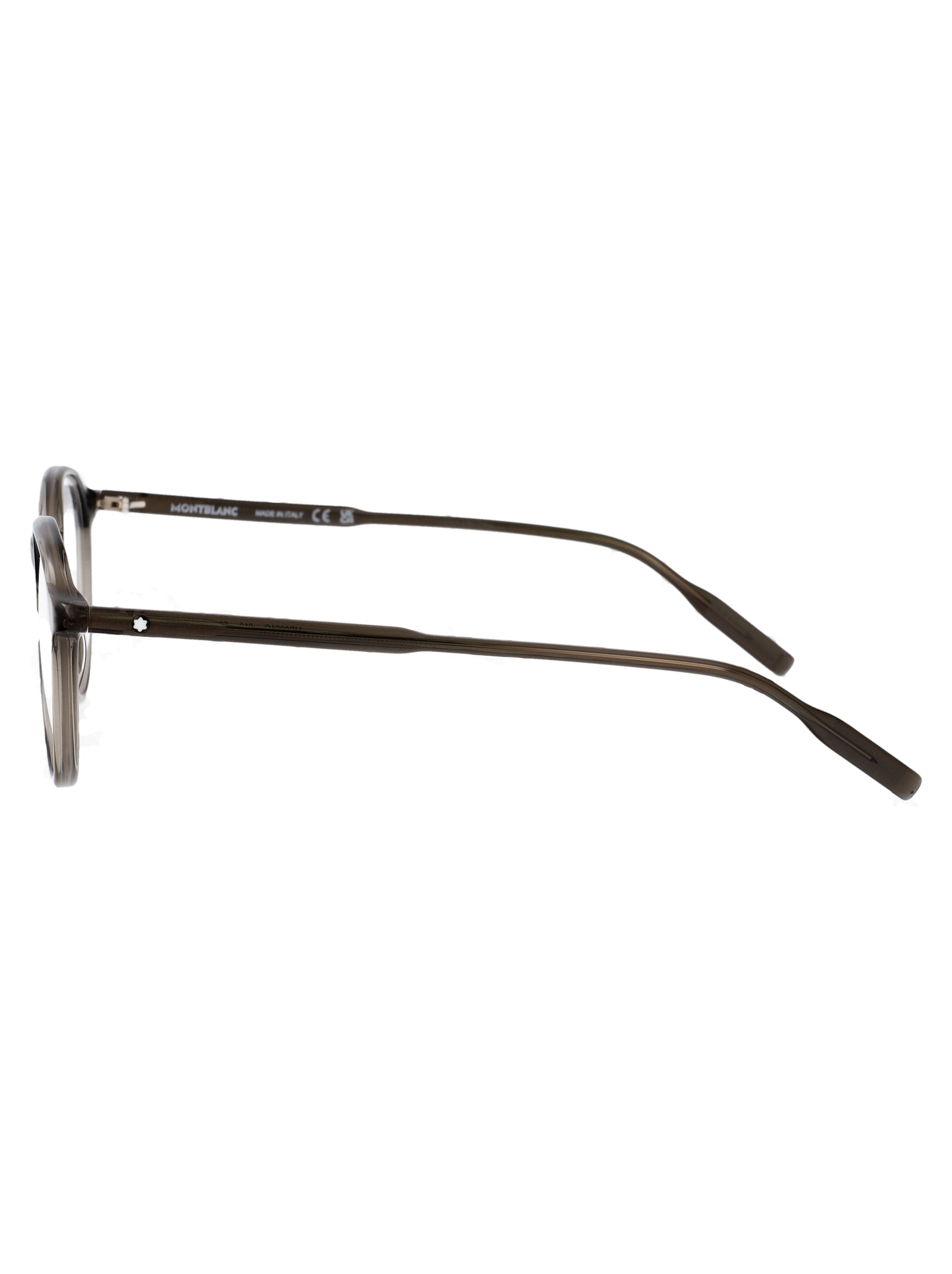 MONTBLANC Transparent Recycled Acetate Optical Glasses for Men