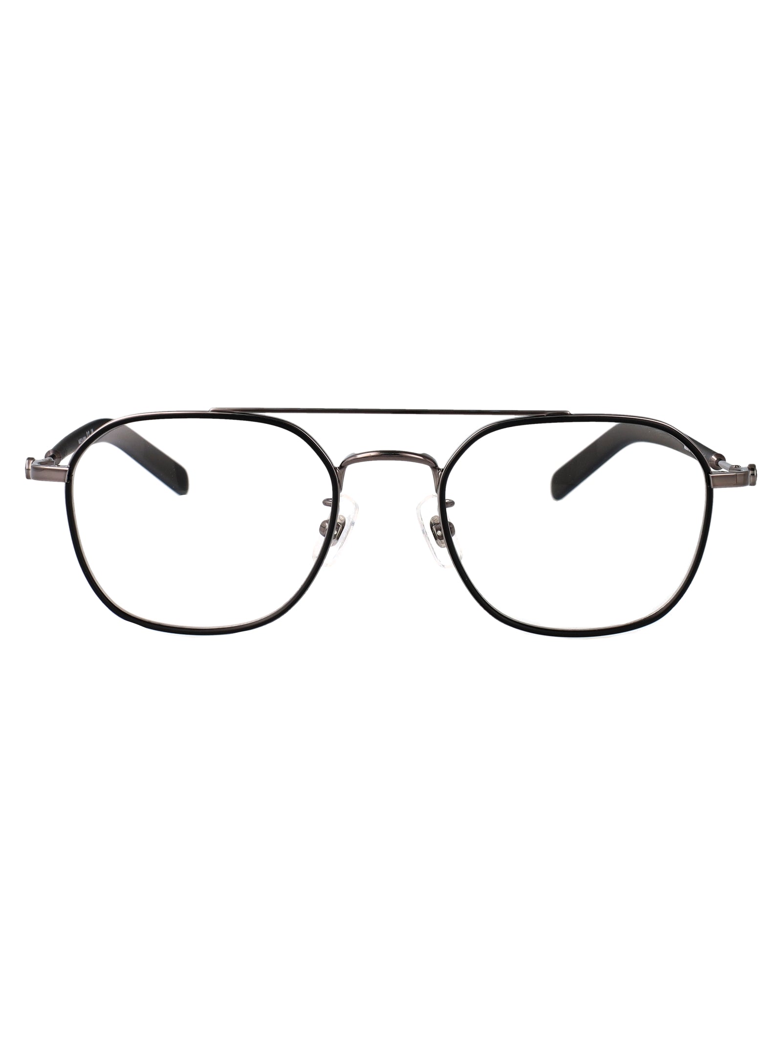 MONTBLANC Stylish Ruthenium Transparent Metal Glasses for Women