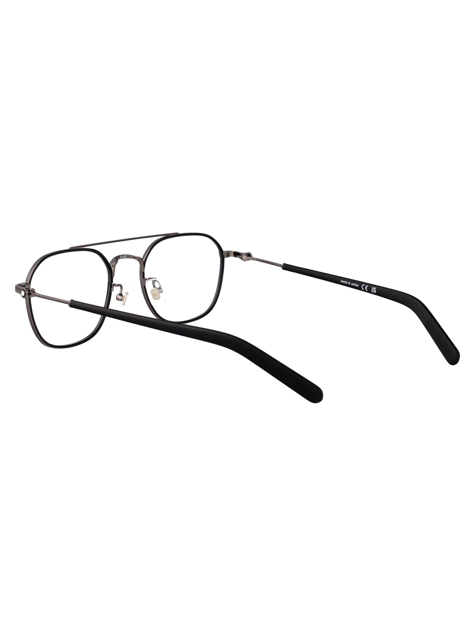 MONTBLANC Stylish Ruthenium Transparent Metal Glasses for Women
