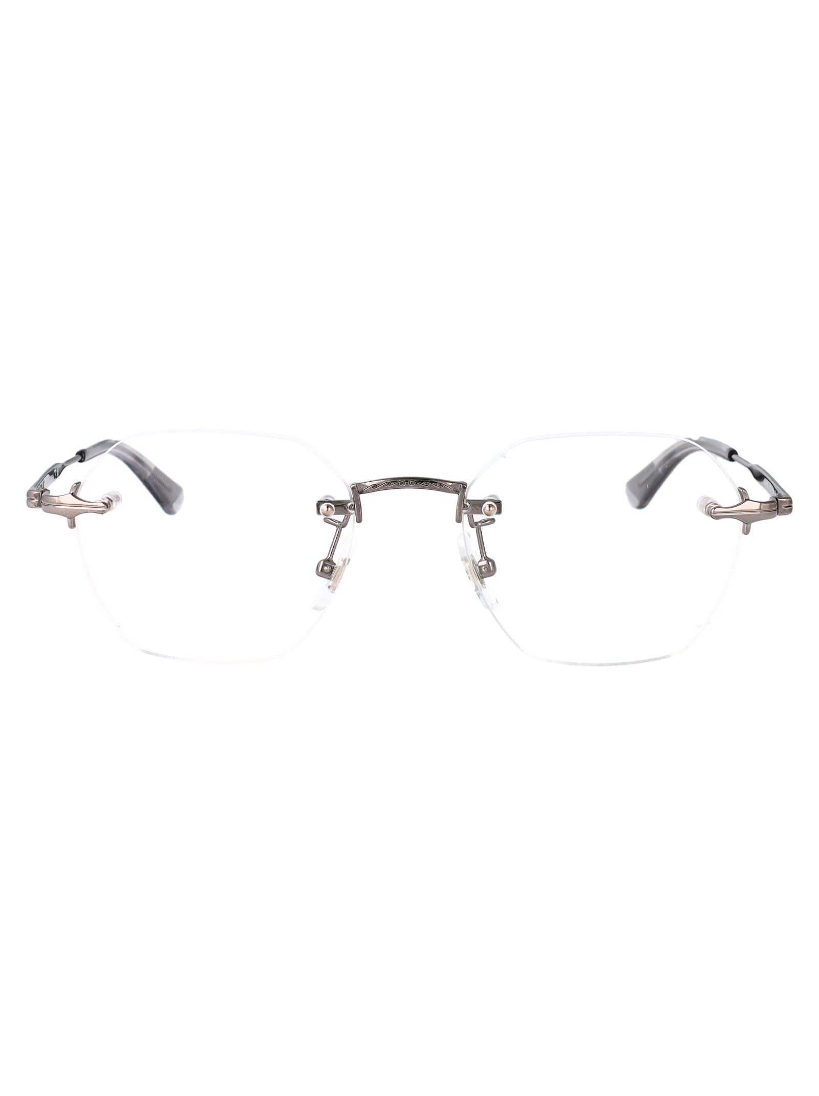 MONTBLANC Men's Ruthenium-Transparent Metal Glasses