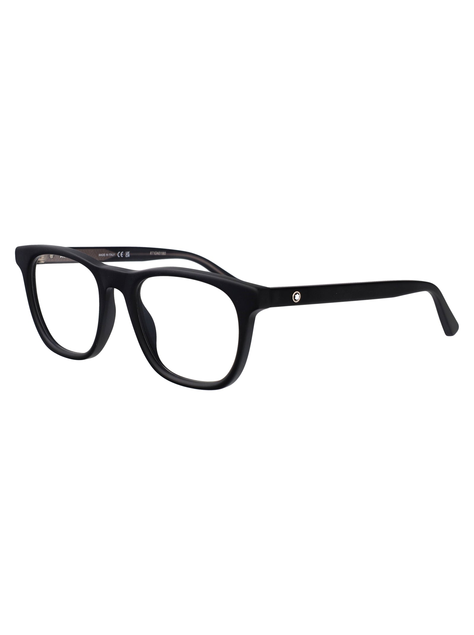 MONTBLANC Sleek Transparent Recycled Acetate Glasses for Men