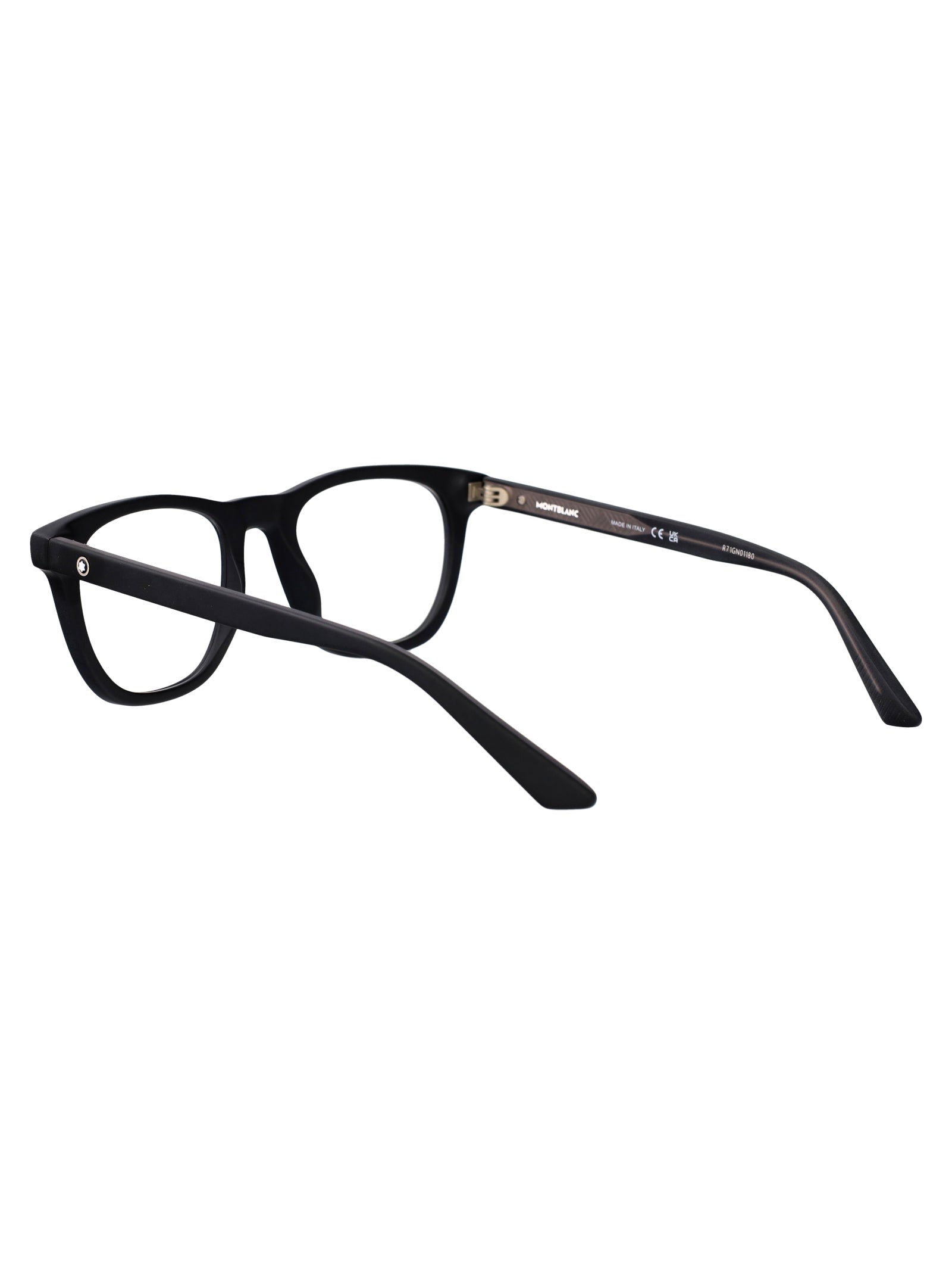 MONTBLANC Sleek Transparent Recycled Acetate Glasses for Men