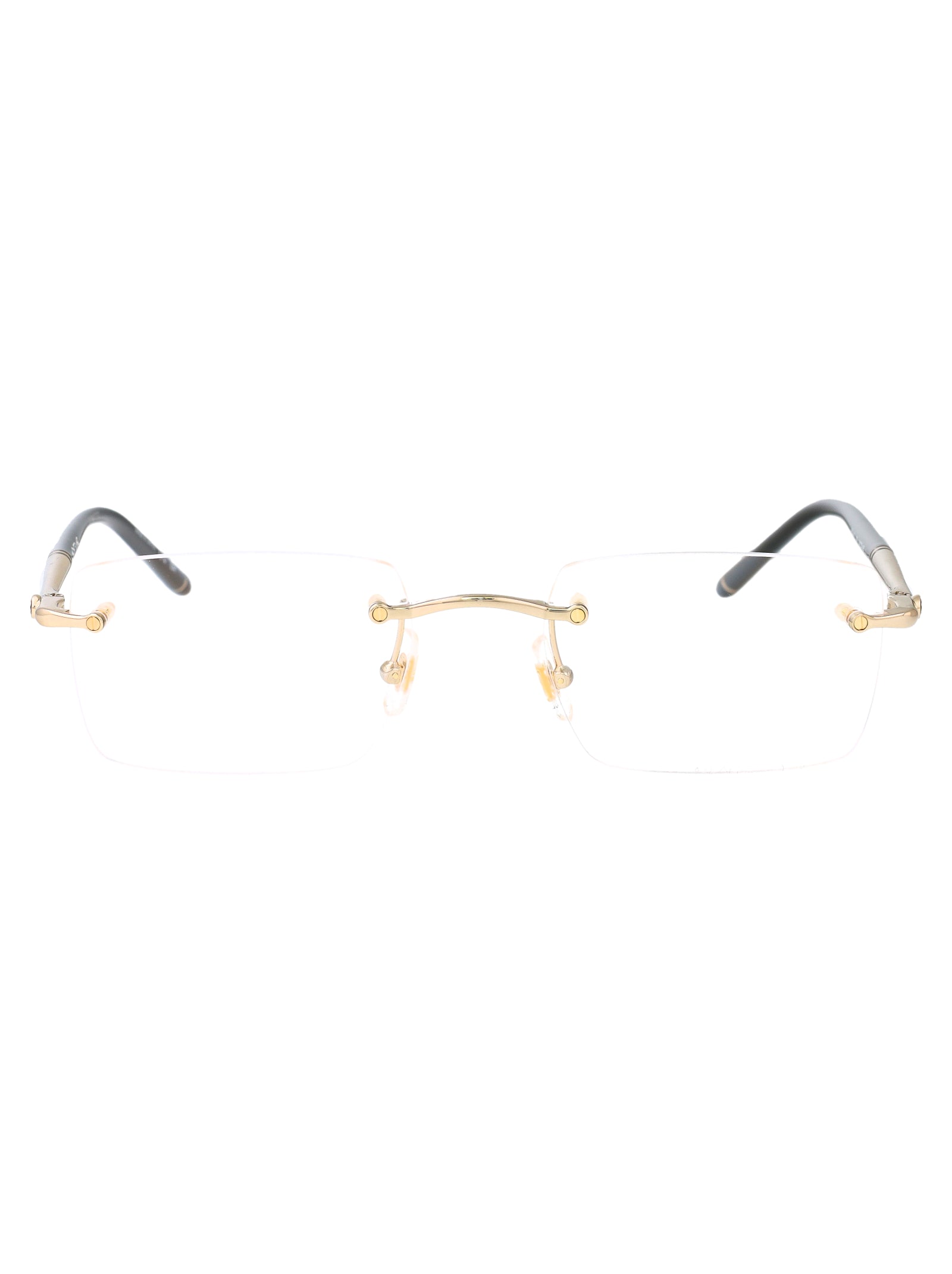 MONTBLANC Sophisticated Transparent Metal Optical Glasses for Men