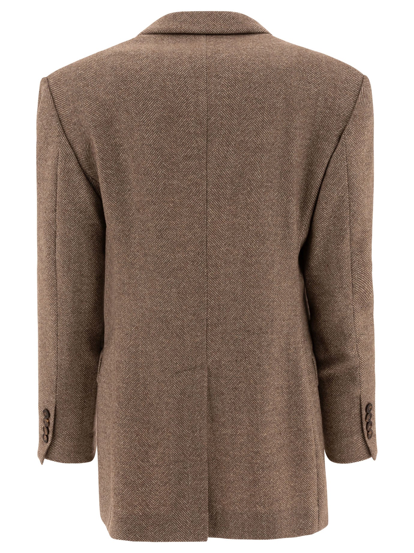 BRUNELLO CUCINELLI Chevron Blazer with Monili - Oversized Fit