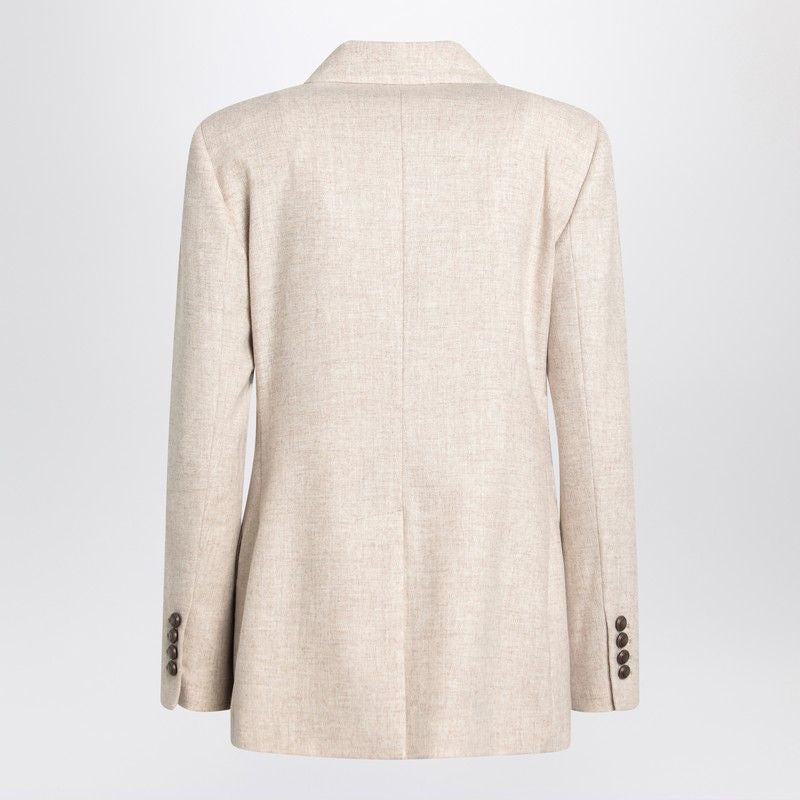 BRUNELLO CUCINELLI Double-Breasted Wool and Cashmere Jacket for Women
