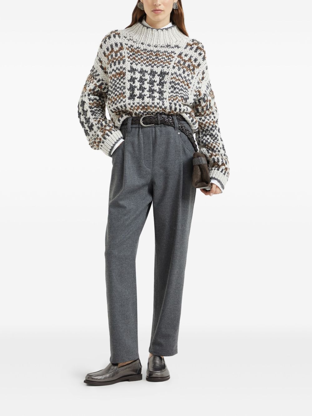 BRUNELLO CUCINELLI Pleated Elastic Waist Pants for Women