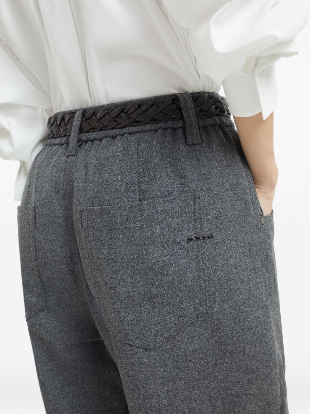 BRUNELLO CUCINELLI Pleated Elastic Waist Pants for Women