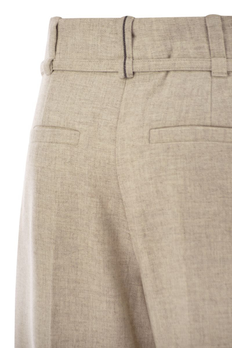BRUNELLO CUCINELLI Straight Trousers with Necklace Detail