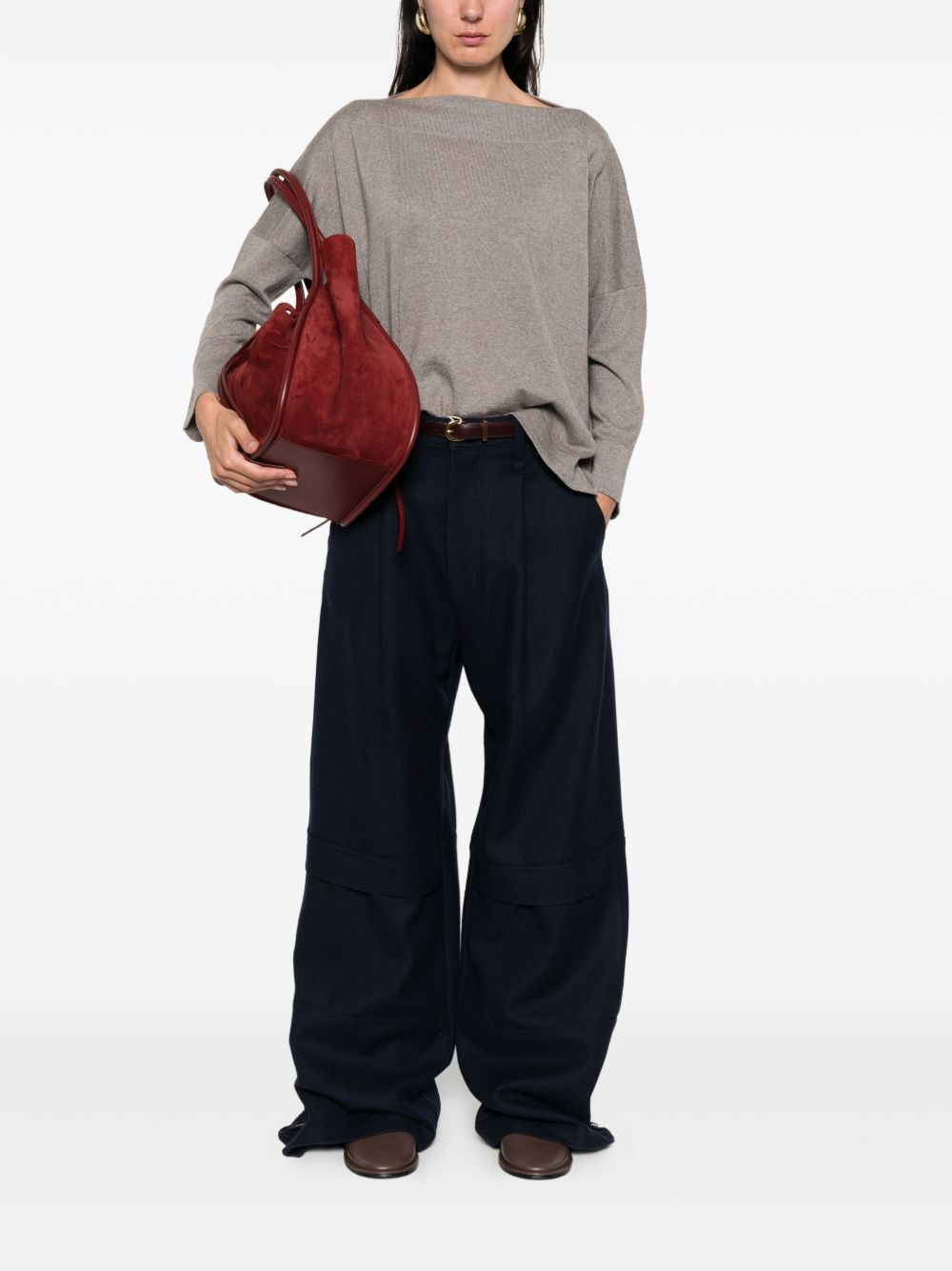 DANIELA GREGIS Wool Boat-Neck Sweater