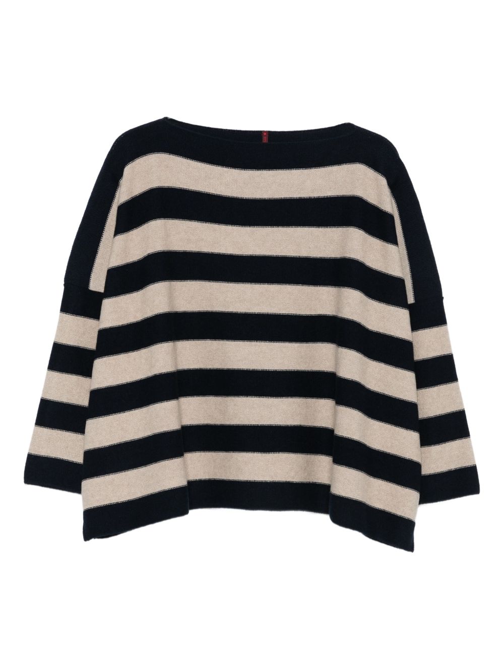 DANIELA GREGIS Women's Horizontal Striped Wool Boat-Neck Sweater