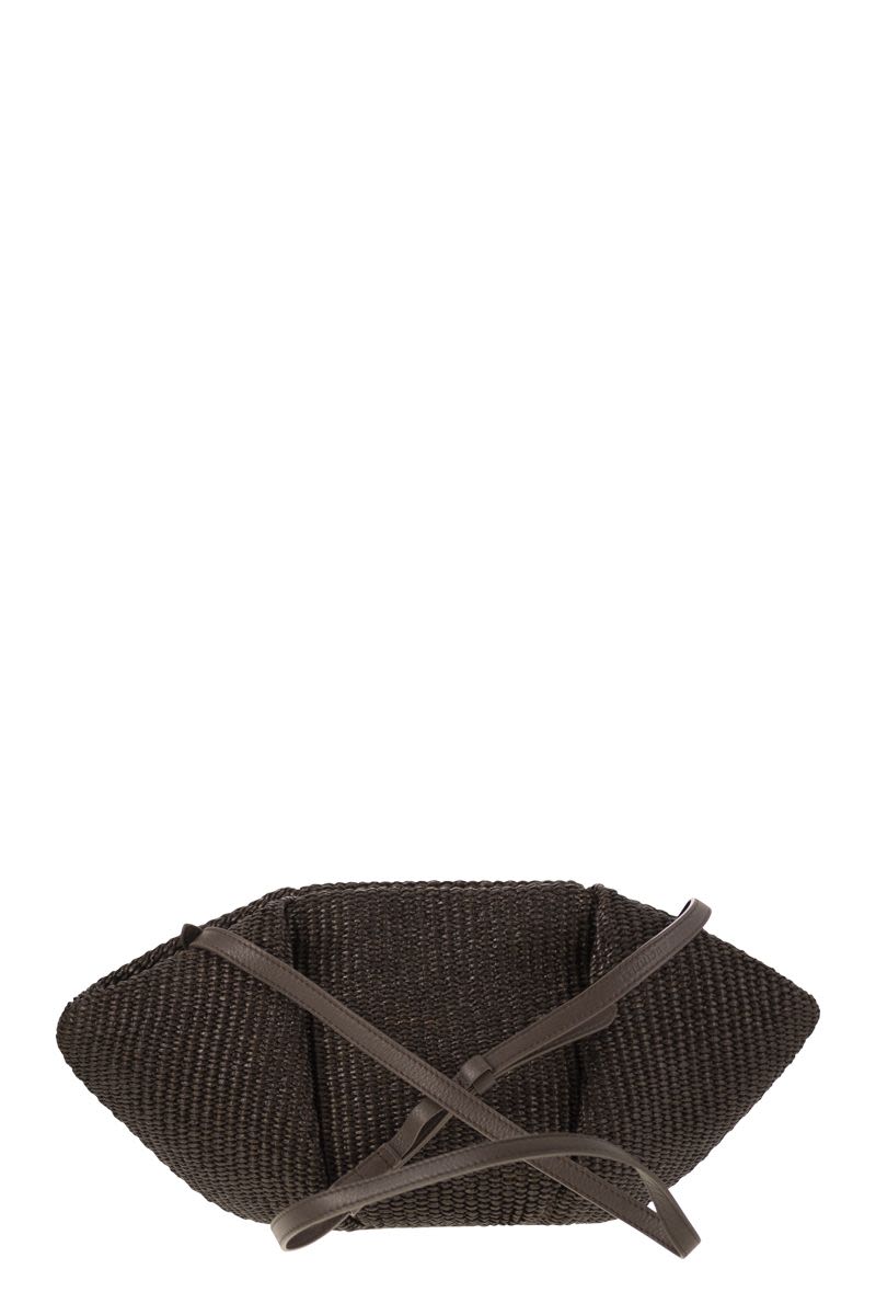 BRUNELLO CUCINELLI Contemporary Geometric Pouch Handbag - 40 x 14.5 x 16 cm