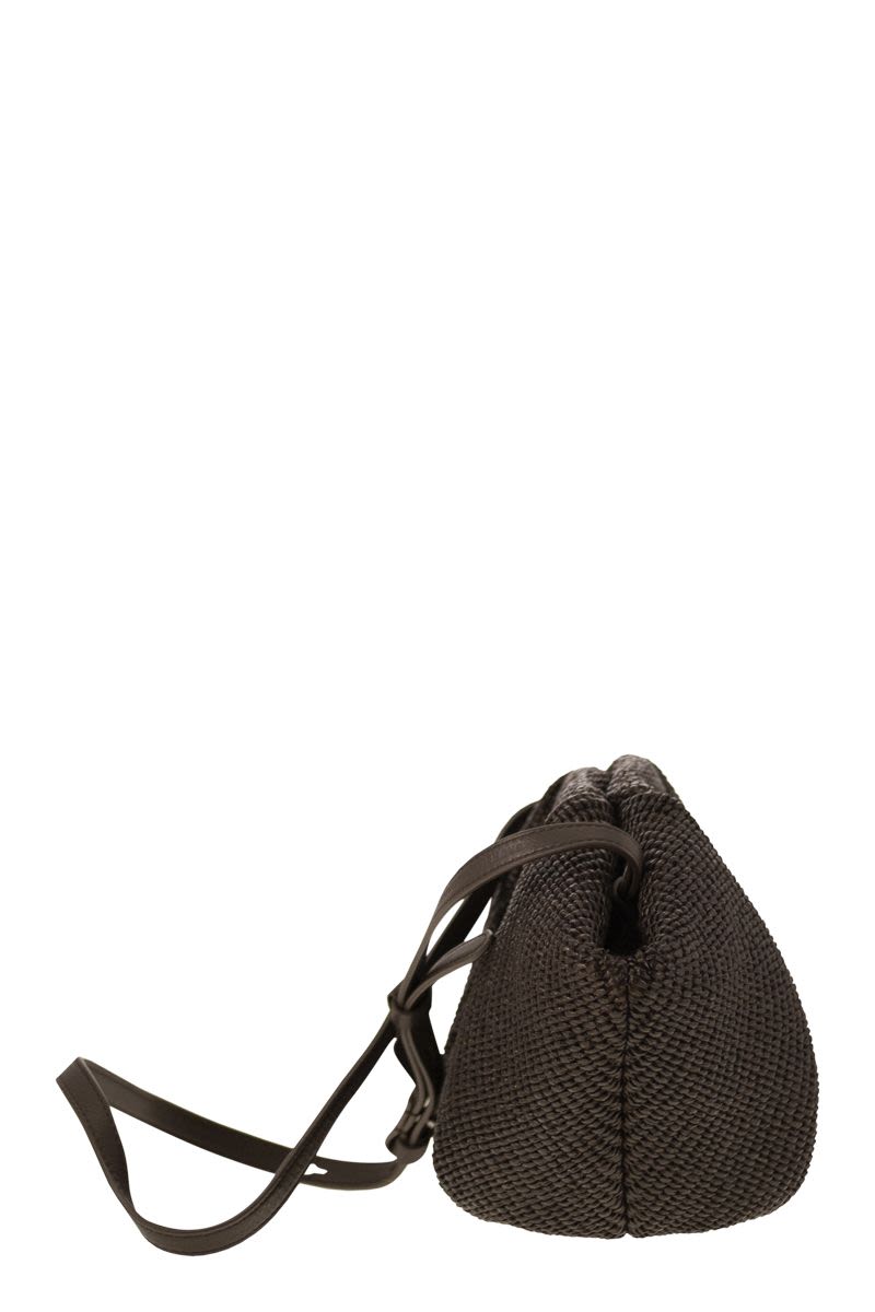 BRUNELLO CUCINELLI Contemporary Geometric Pouch Handbag - 40 x 14.5 x 16 cm