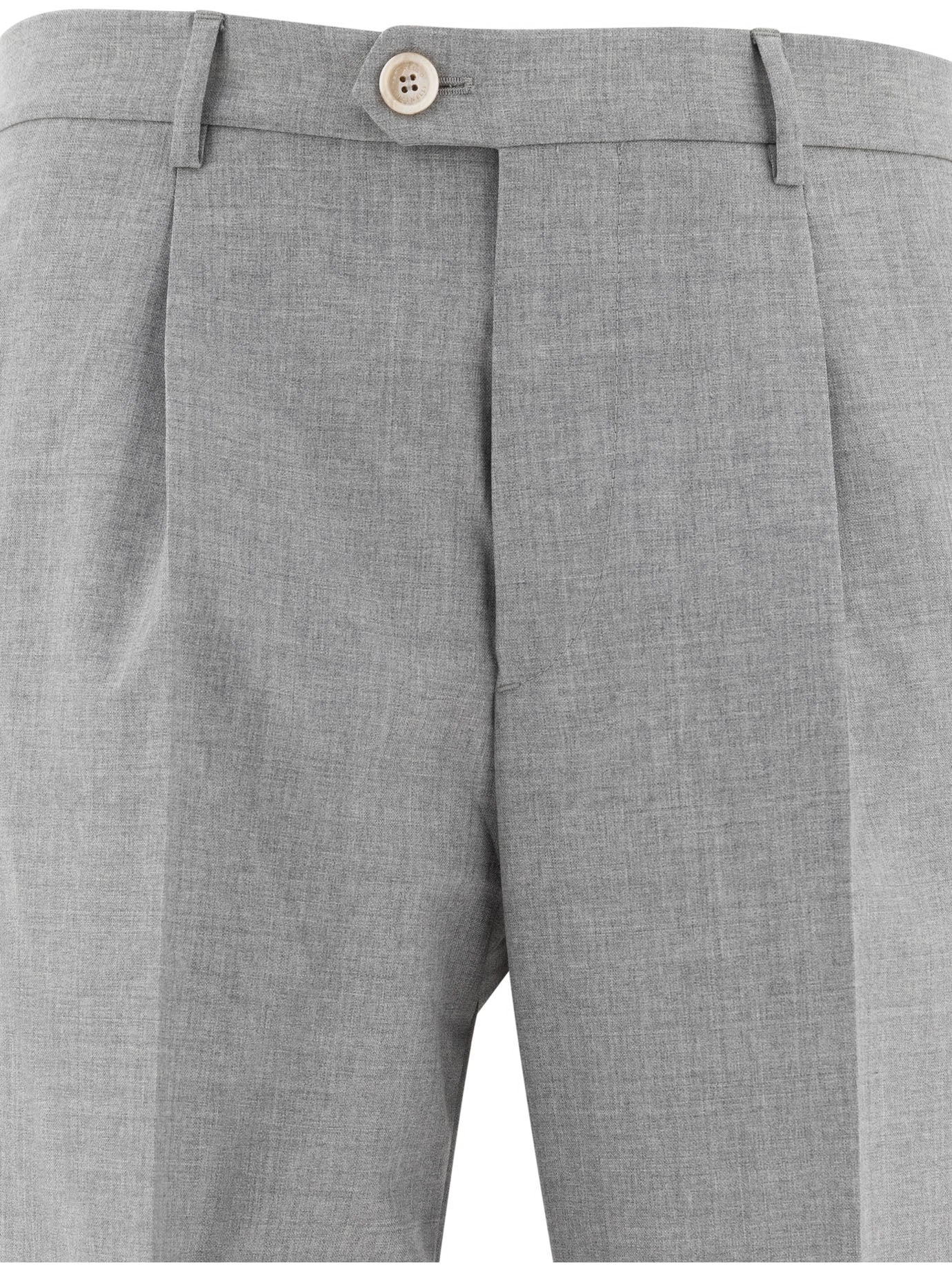 BRUNELLO CUCINELLI Classic Wool Trousers for Men - FW25