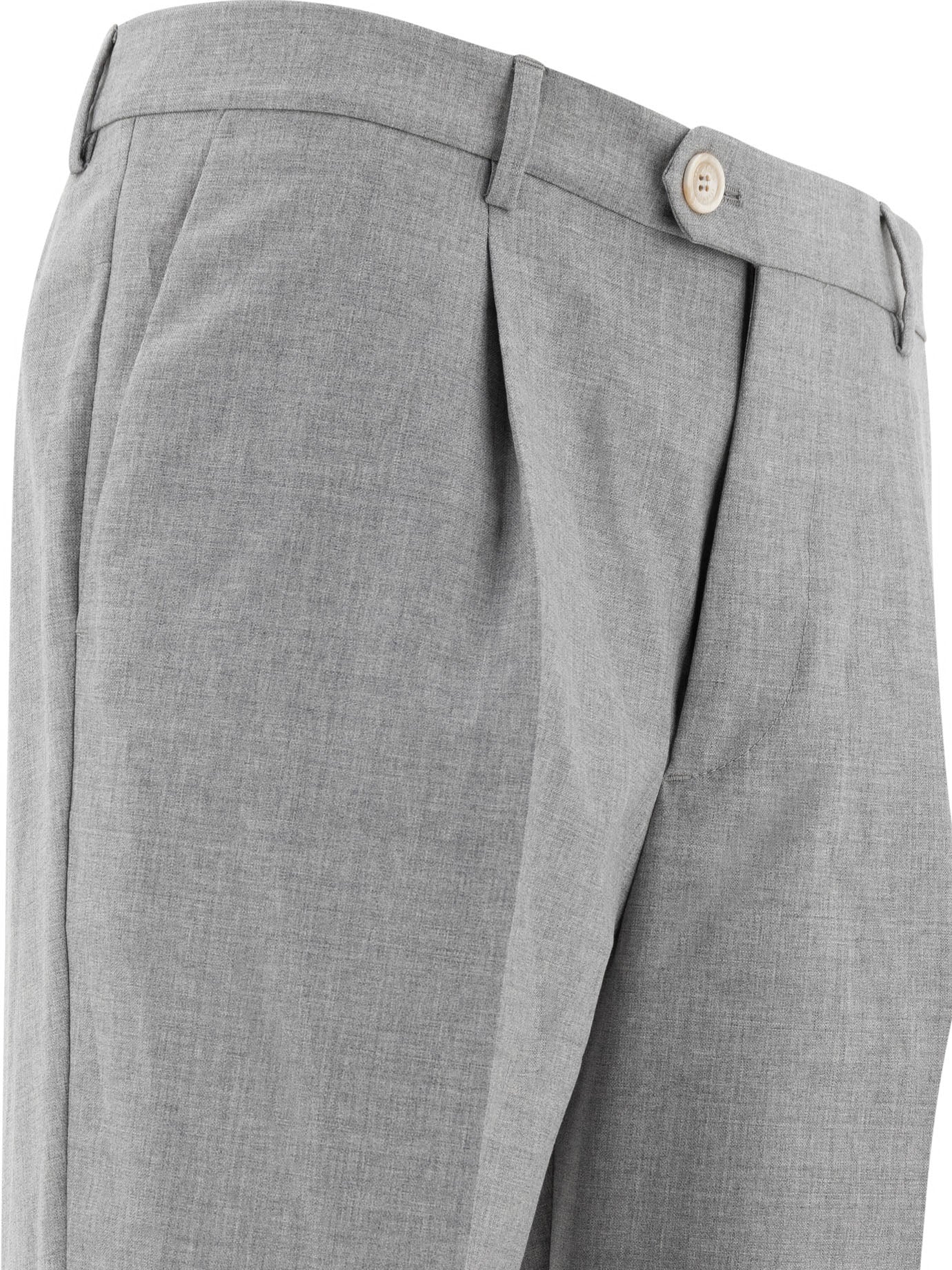 BRUNELLO CUCINELLI Classic Wool Trousers for Men - FW25