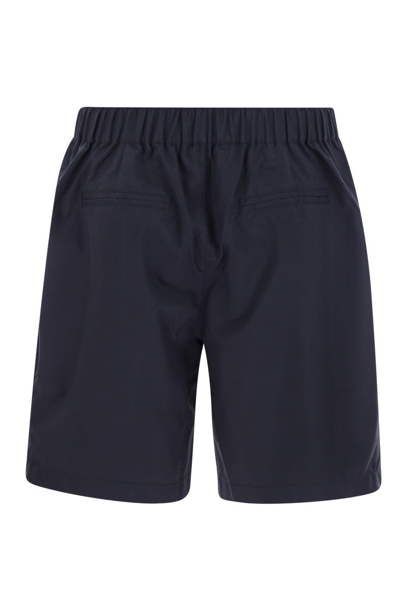 BRUNELLO CUCINELLI Men's Bermuda Shorts in Technical Fabric with Darts
