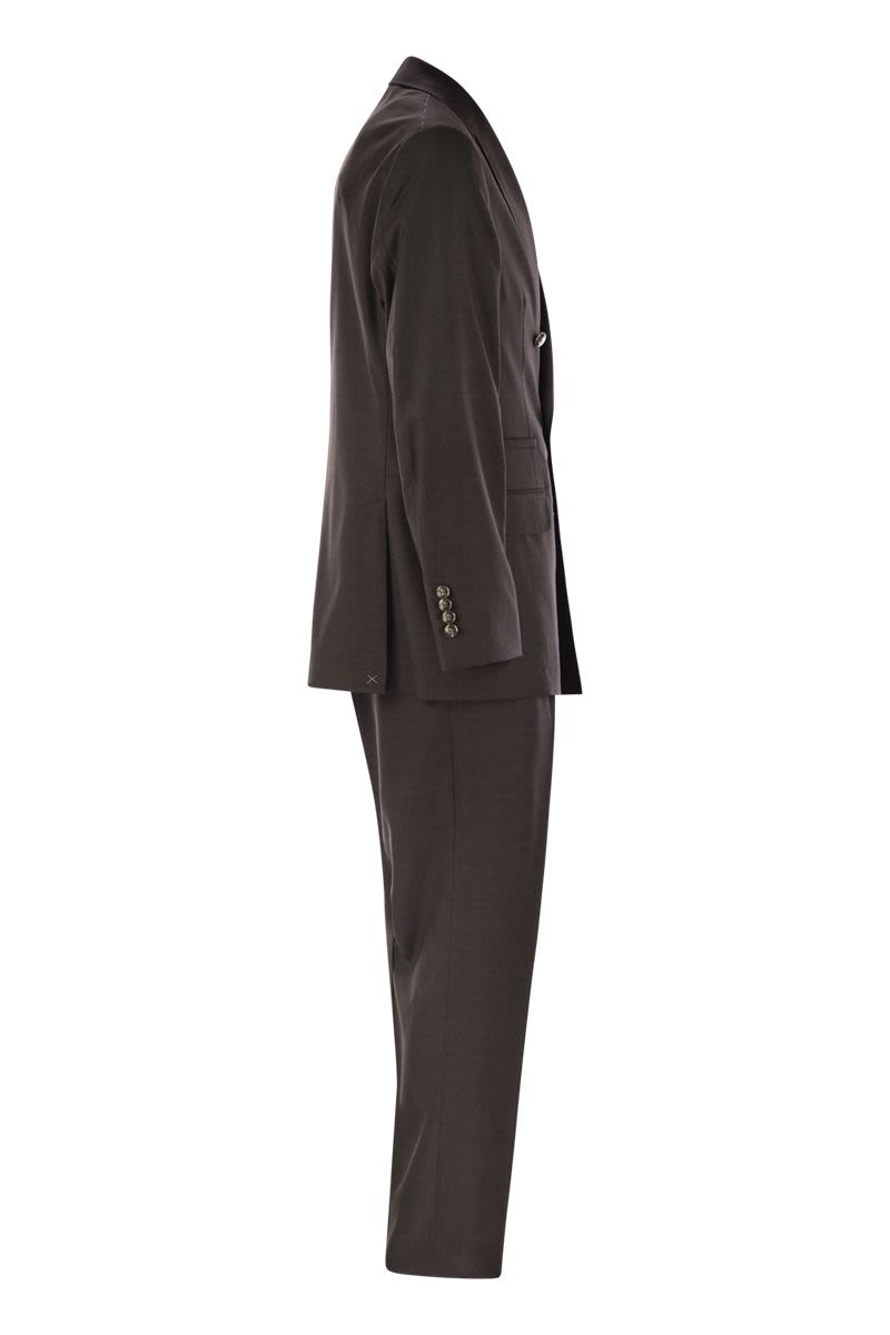 BRUNELLO CUCINELLI Deconstructed Leisure-Fit Suit Set with Chest and Half Jacket
