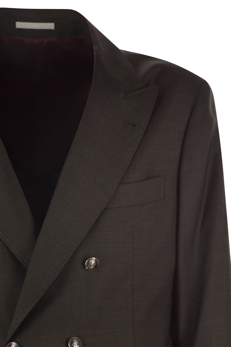 BRUNELLO CUCINELLI Deconstructed Leisure-Fit Suit Set with Chest and Half Jacket