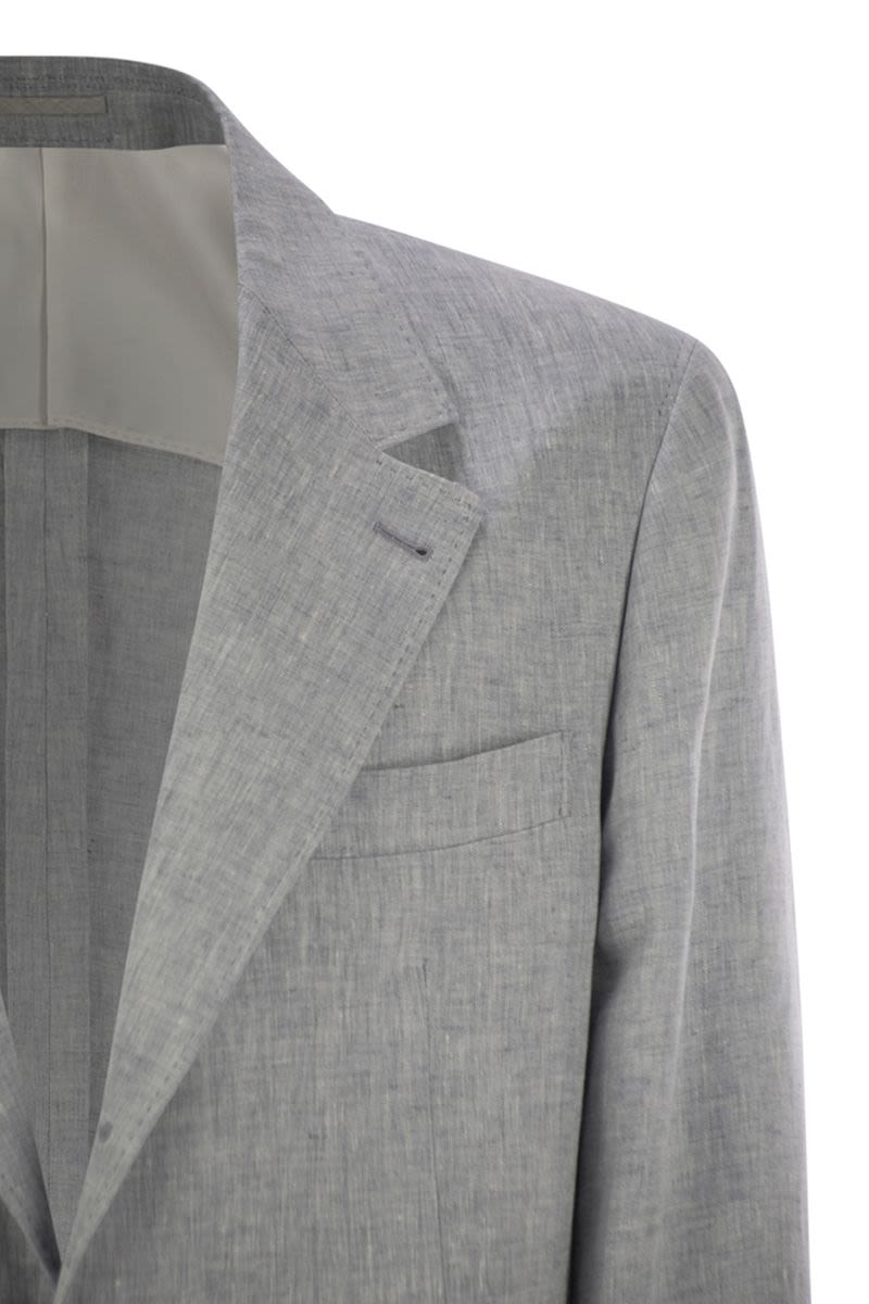 BRUNELLO CUCINELLI Deconstructed Linen Jacket for Men - SS25