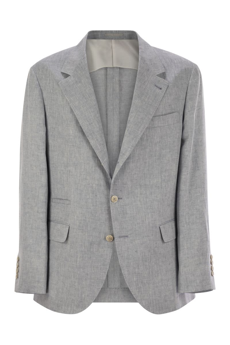 BRUNELLO CUCINELLI Deconstructed Linen Jacket for Men - SS25