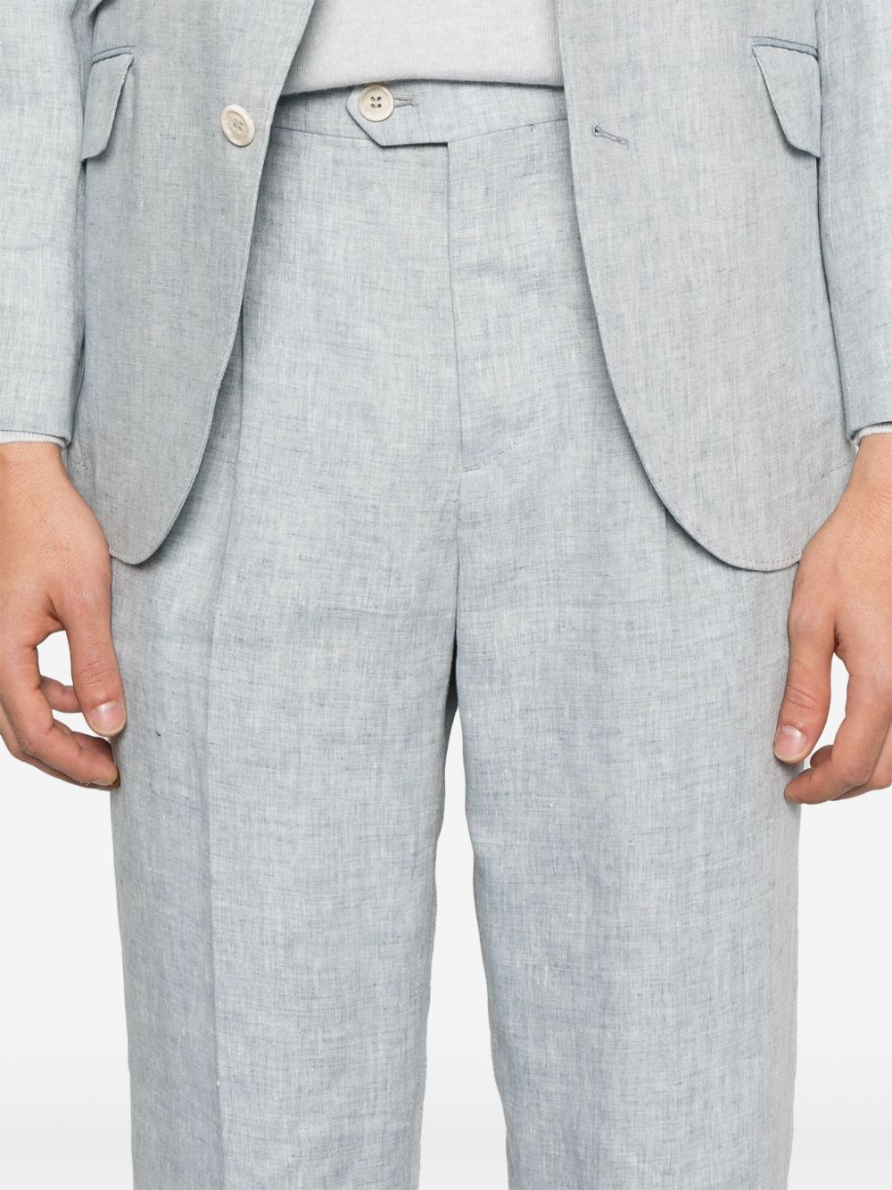 BRUNELLO CUCINELLI Linen Single-Breasted Suit