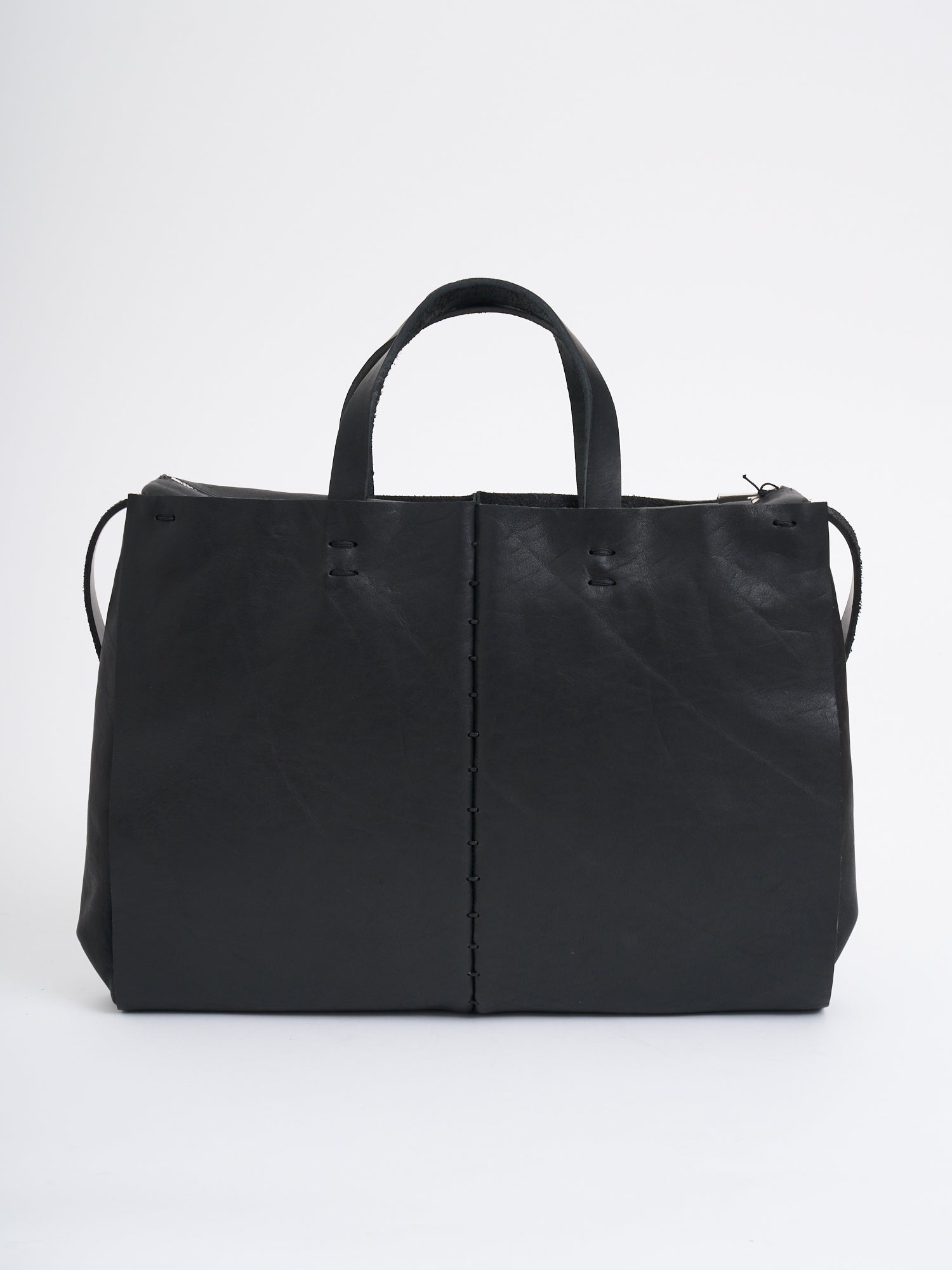 VALENTINA BANELLA Big Stitch Leather Handbag - 39 x 29 x 8 cm