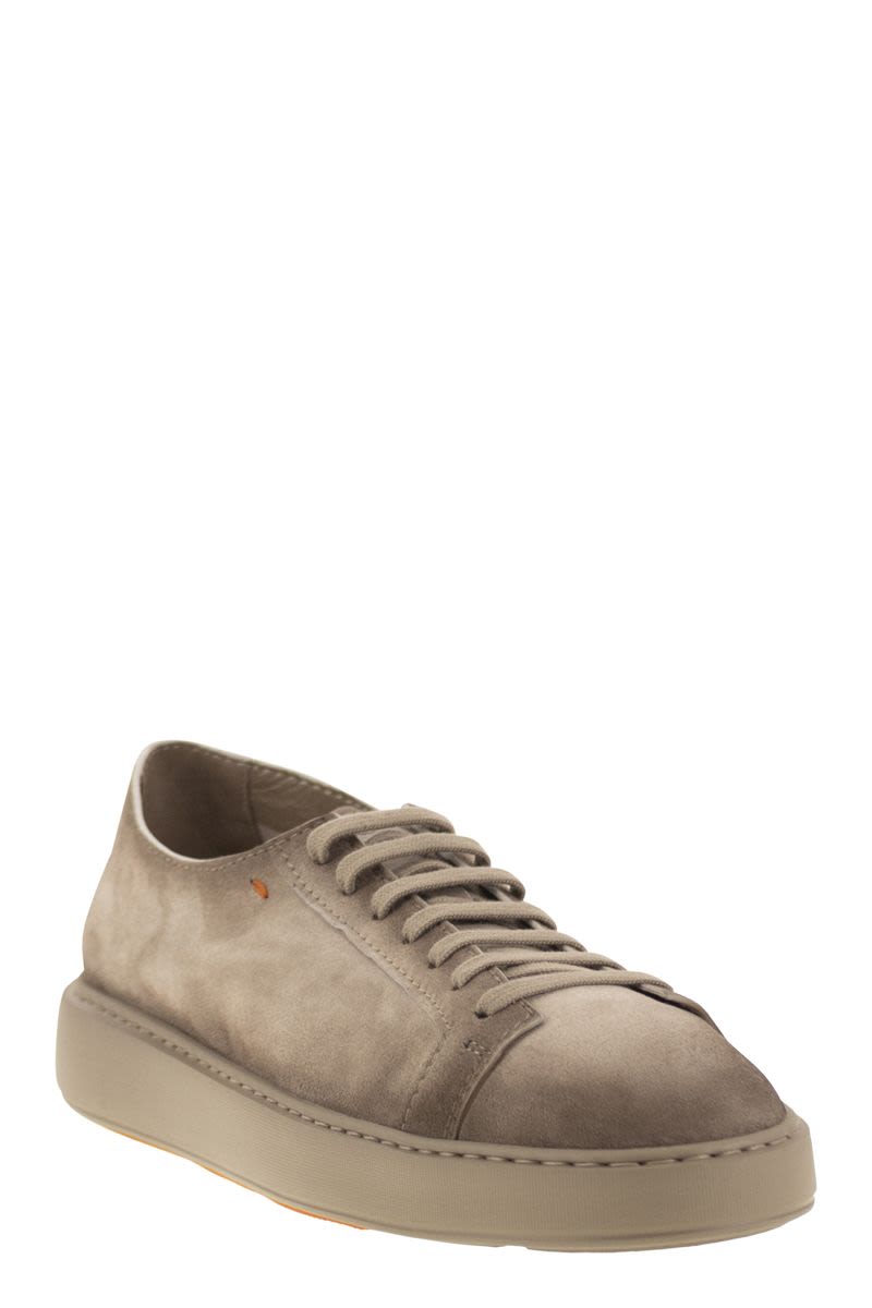 SANTONI Suede Sneaker - Men's FW25 Collection