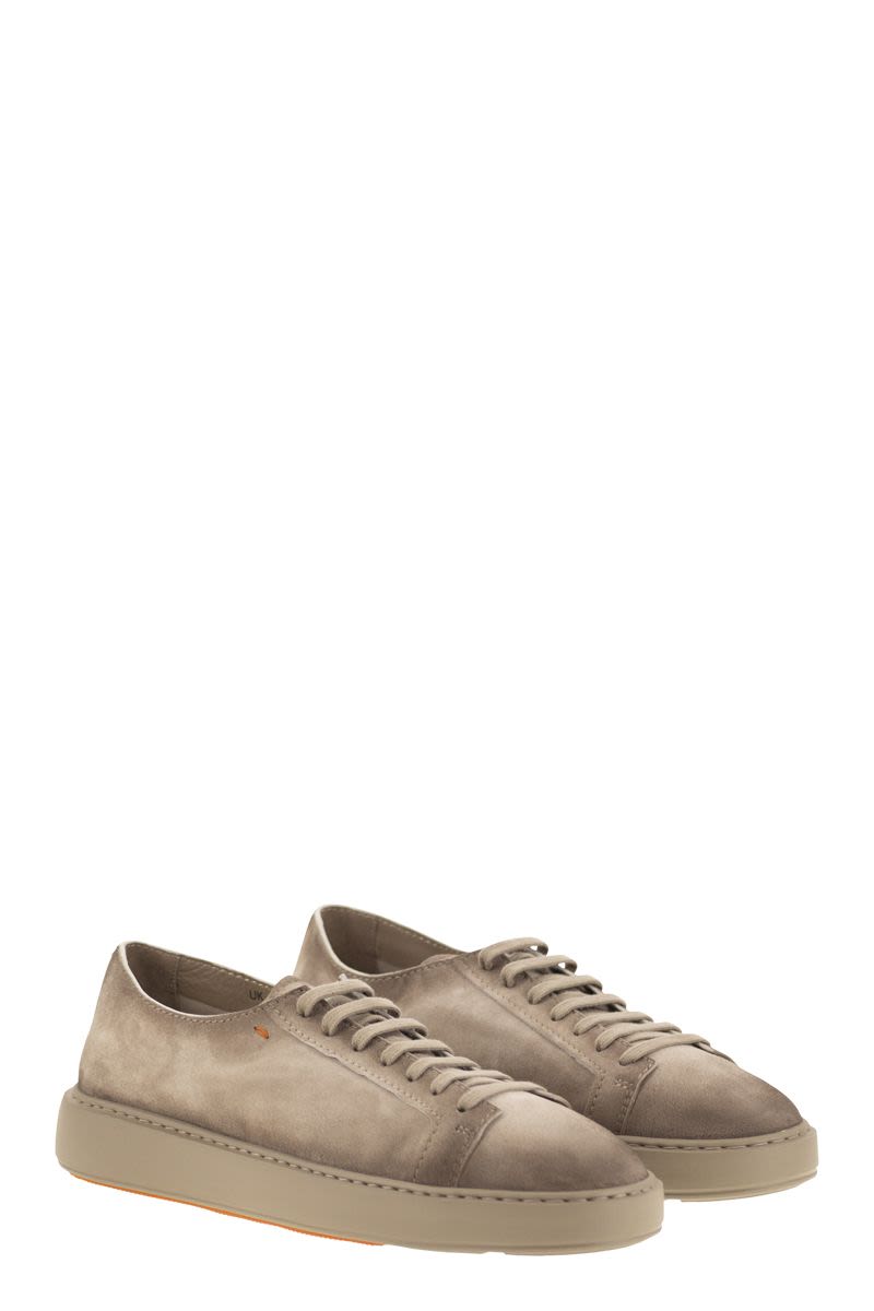SANTONI Suede Sneaker - Men's FW25 Collection