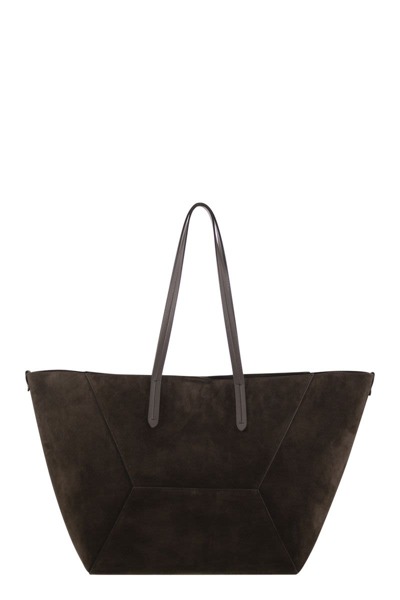 BRUNELLO CUCINELLI Mini Duo Suede Handbag with Jewellery - FW25
