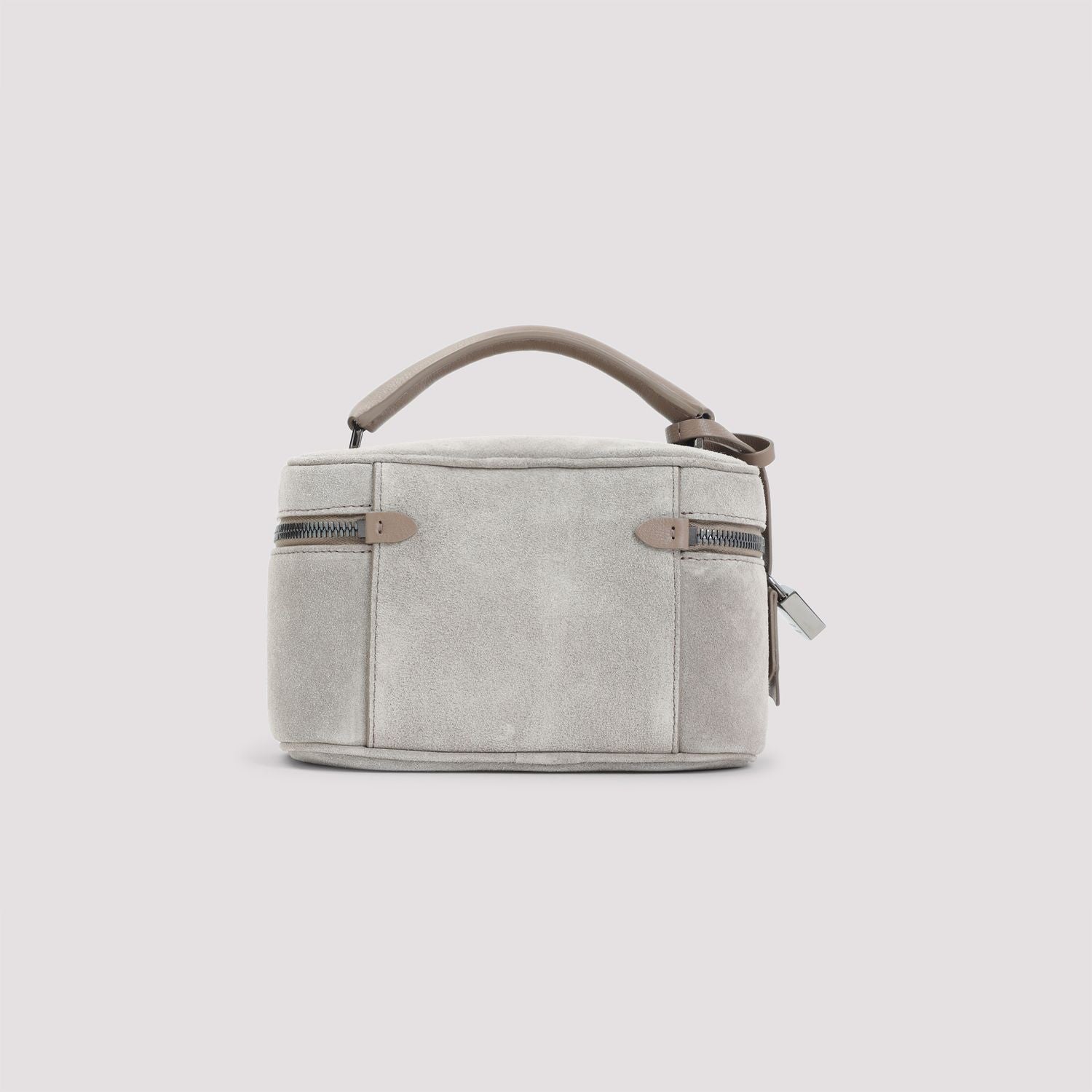 BRUNELLO CUCINELLI Mini Suede Leather Pouch Handbag - 19.5CM x 11.5CM x 11CM