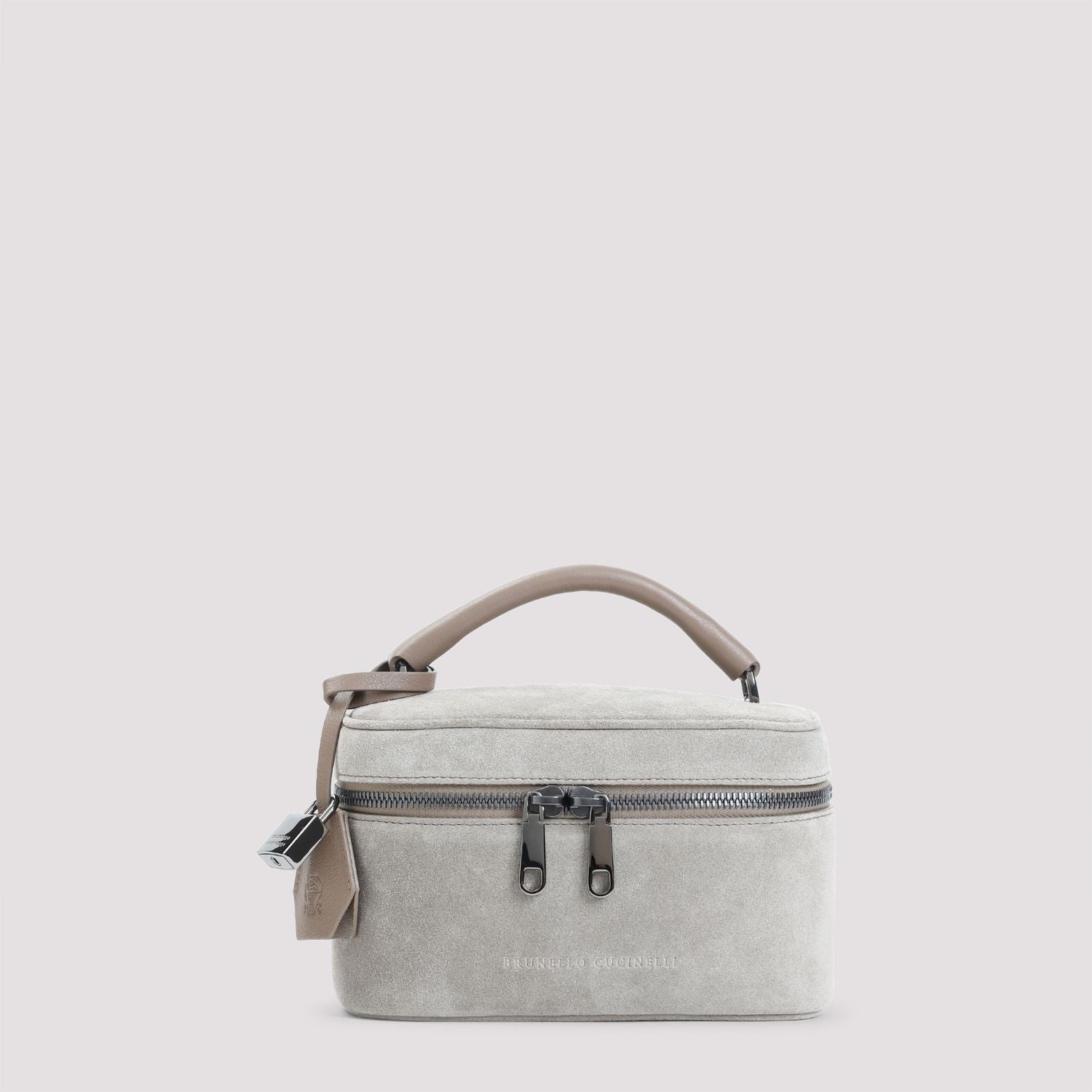 BRUNELLO CUCINELLI Mini Suede Leather Pouch Handbag - 19.5CM x 11.5CM x 11CM