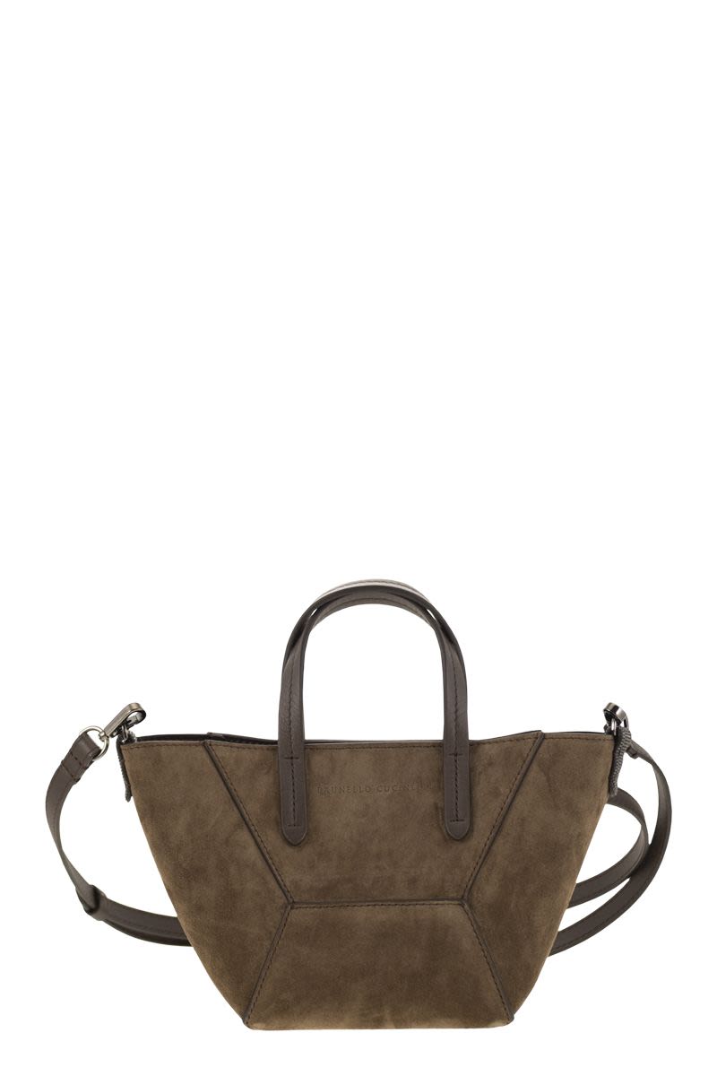 BRUNELLO CUCINELLI Mini Suede Handbag with Jewelry