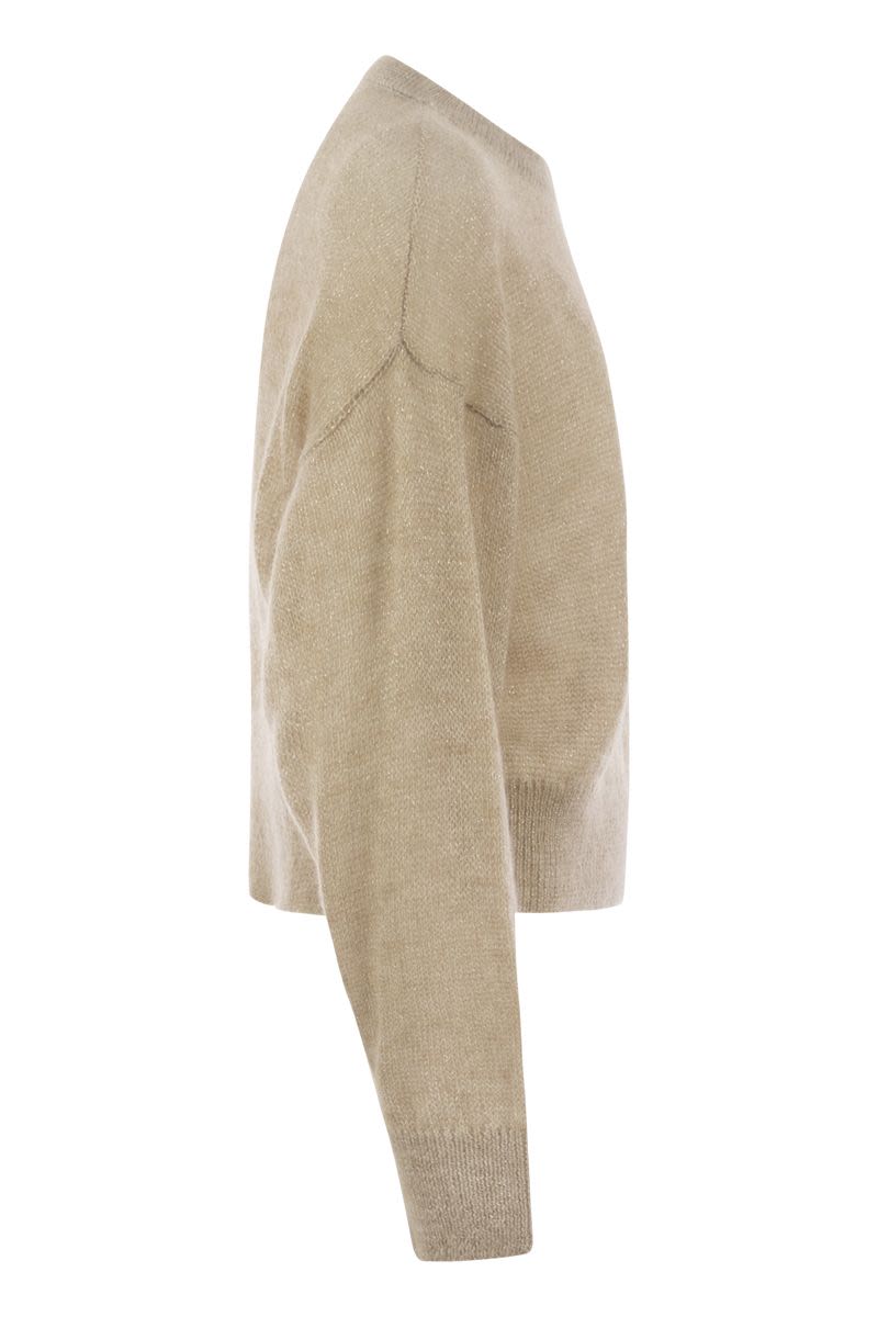 BRUNELLO CUCINELLI Timeless English Rib Sweater with Monili Embellishment - Women's Loose Fit