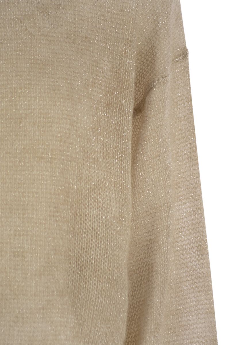 BRUNELLO CUCINELLI Timeless English Rib Sweater with Monili Embellishment - Women's Loose Fit