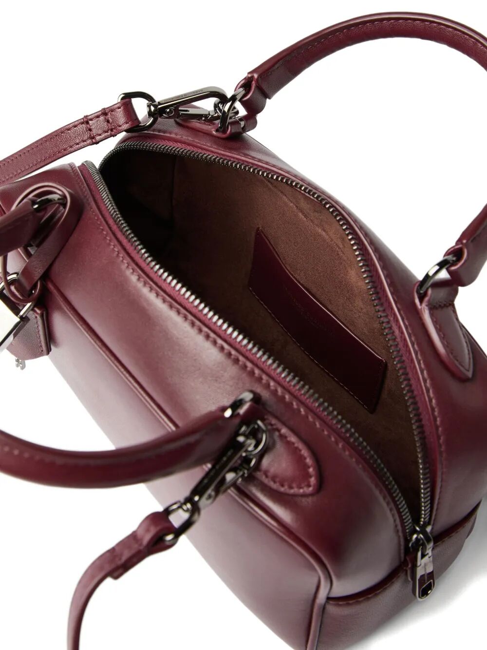 BRUNELLO CUCINELLI Mini Explorer Boston Handbag in Glossy Nappa Leather - FW25