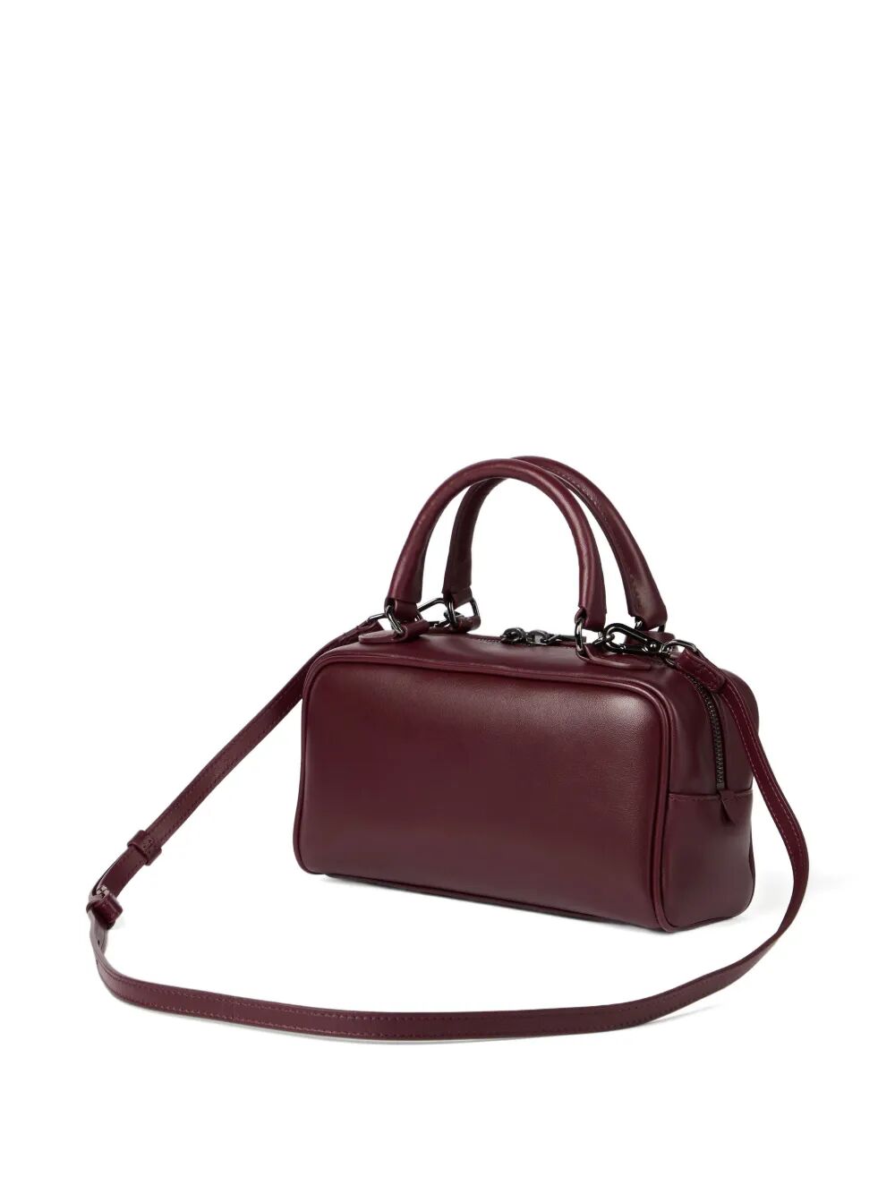 BRUNELLO CUCINELLI Mini Explorer Boston Handbag in Glossy Nappa Leather - FW25