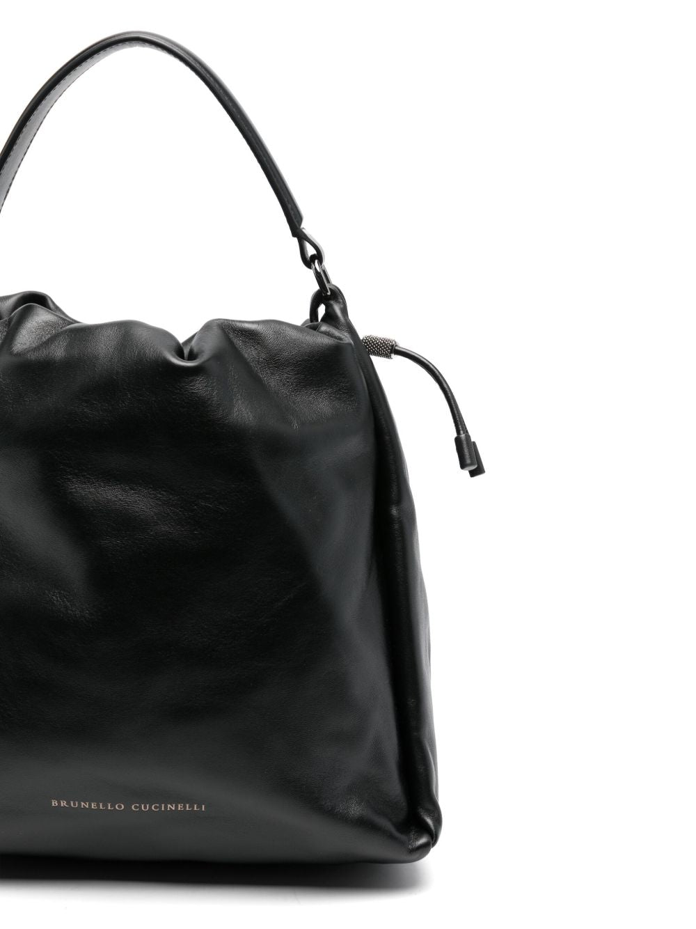 BRUNELLO CUCINELLI Soft Leather Bucket Handbag with Adjustable Strap