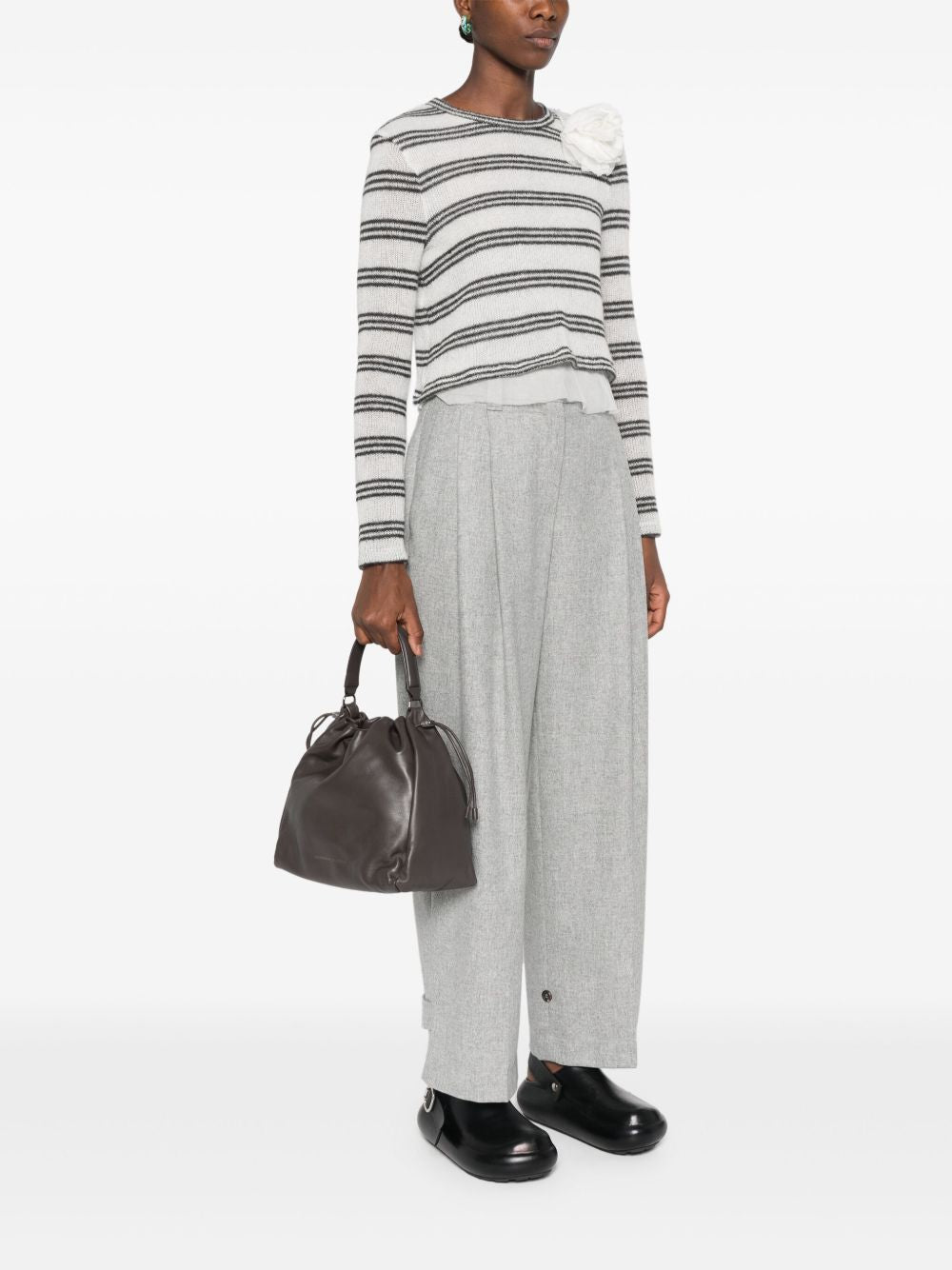 BRUNELLO CUCINELLI Mellow Leather Bucket Handbag