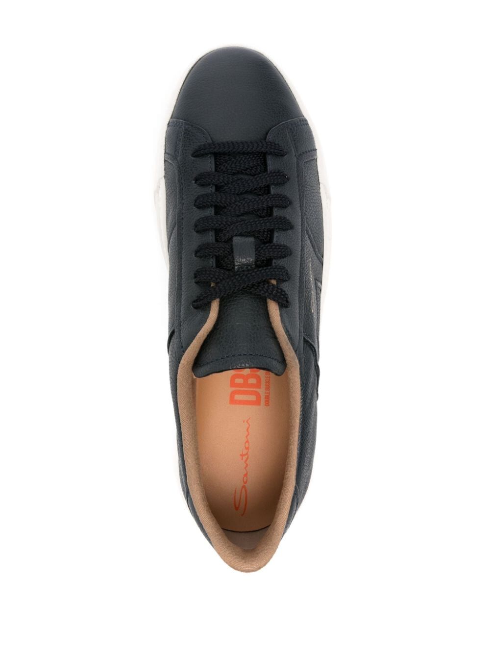 SANTONI Classic Leather Sneakers for Men