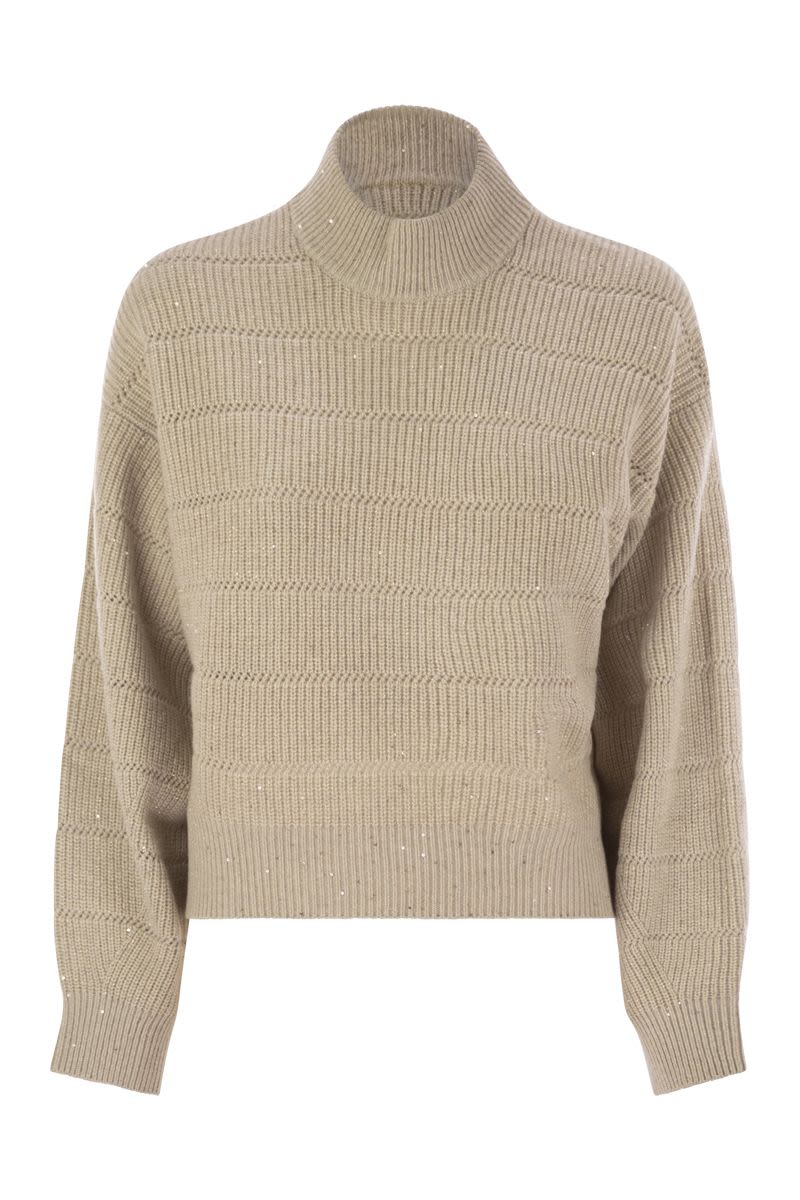 BRUNELLO CUCINELLI Cashmere and Wool Turtleneck Sweater