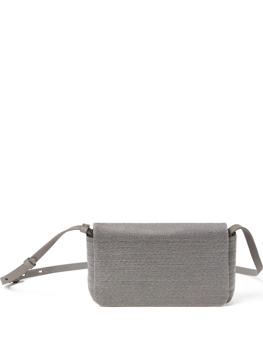 BRUNELLO CUCINELLI Leather Crossbody Handbag with Monili Embellishment - FW25