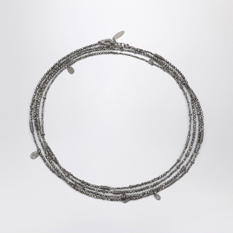 BRUNELLO CUCINELLI Hematite and Sterling Silver Bracelet