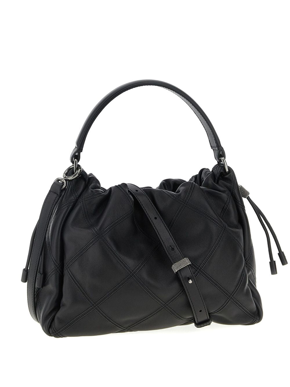 BRUNELLO CUCINELLI Quilted Lambskin Handbag with Adjustable Strap