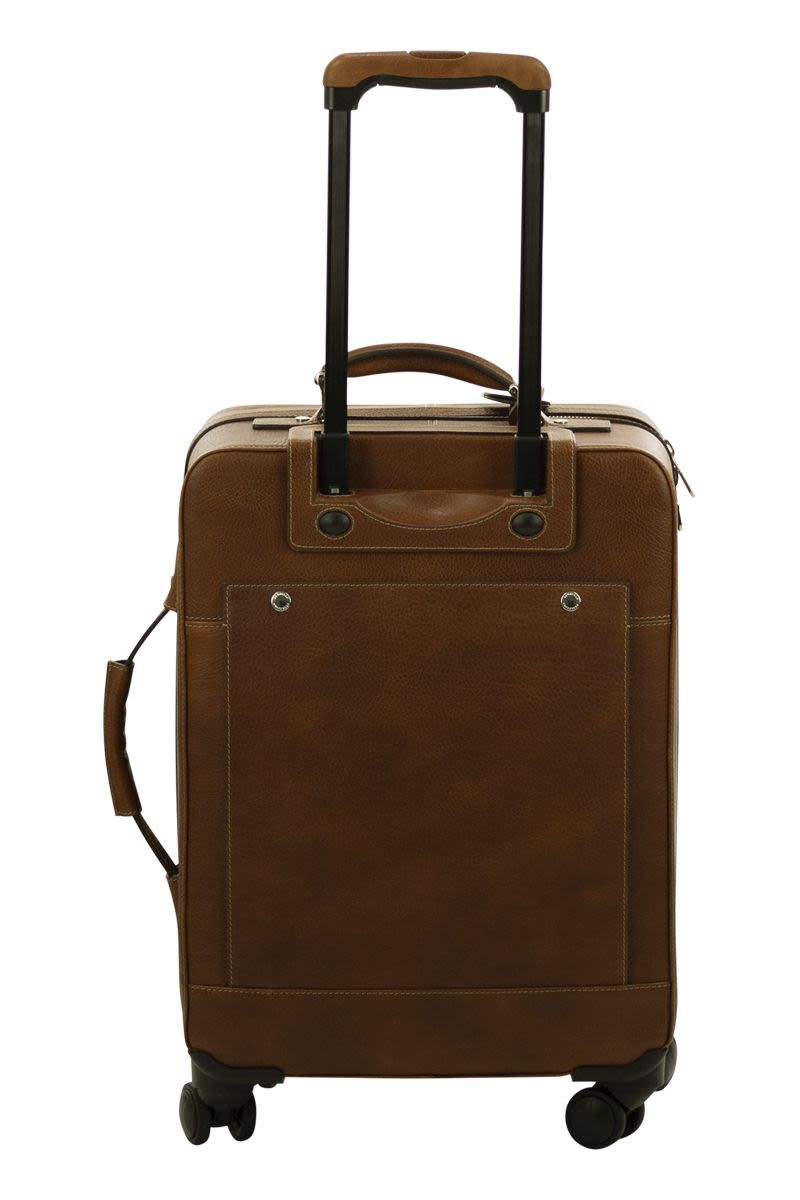 BRUNELLO CUCINELLI Calfskin Travel Trolley Bag - 42x65x24 cm