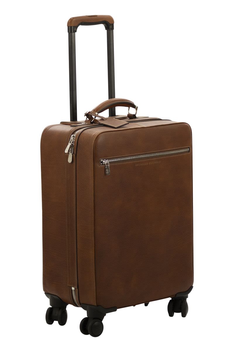BRUNELLO CUCINELLI Calfskin Travel Trolley Bag - 42x65x24 cm