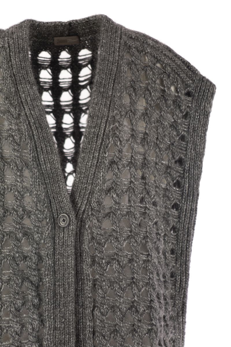 HERNO Sleeveless Long Cardigan